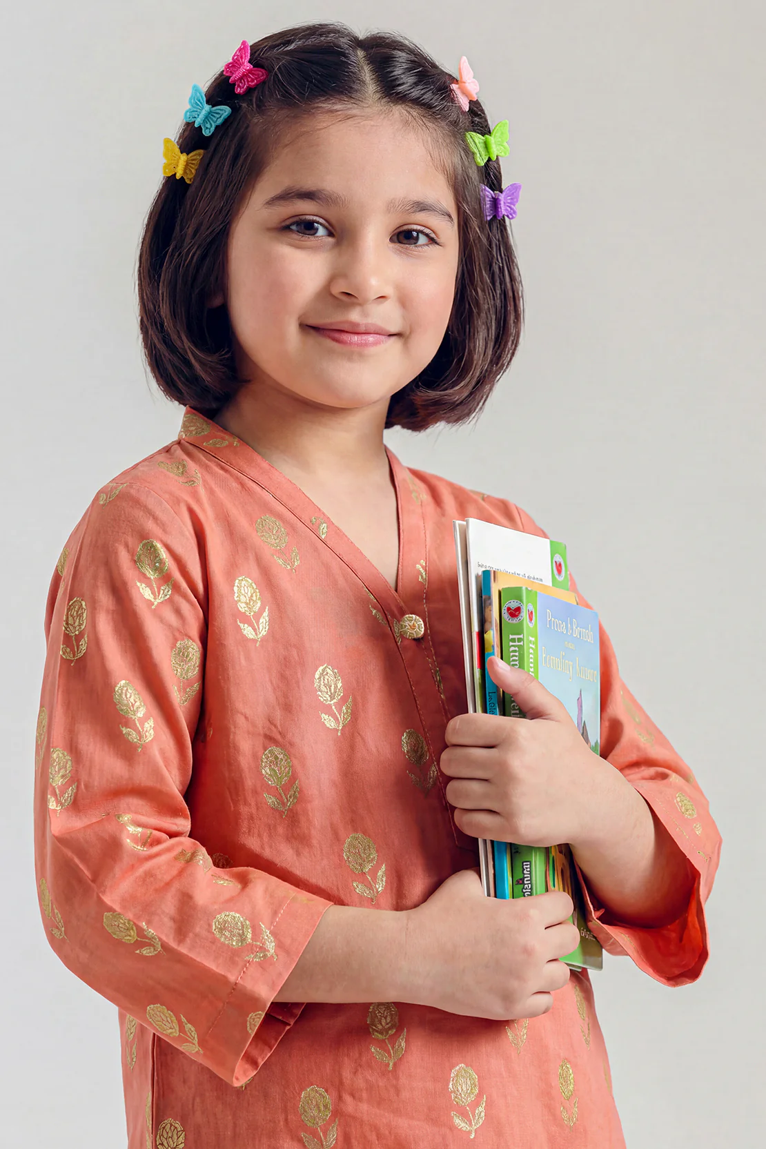 Stitched Cotton Jacquard 2 Piece (Shirt/trouser) For Kids - Image 2