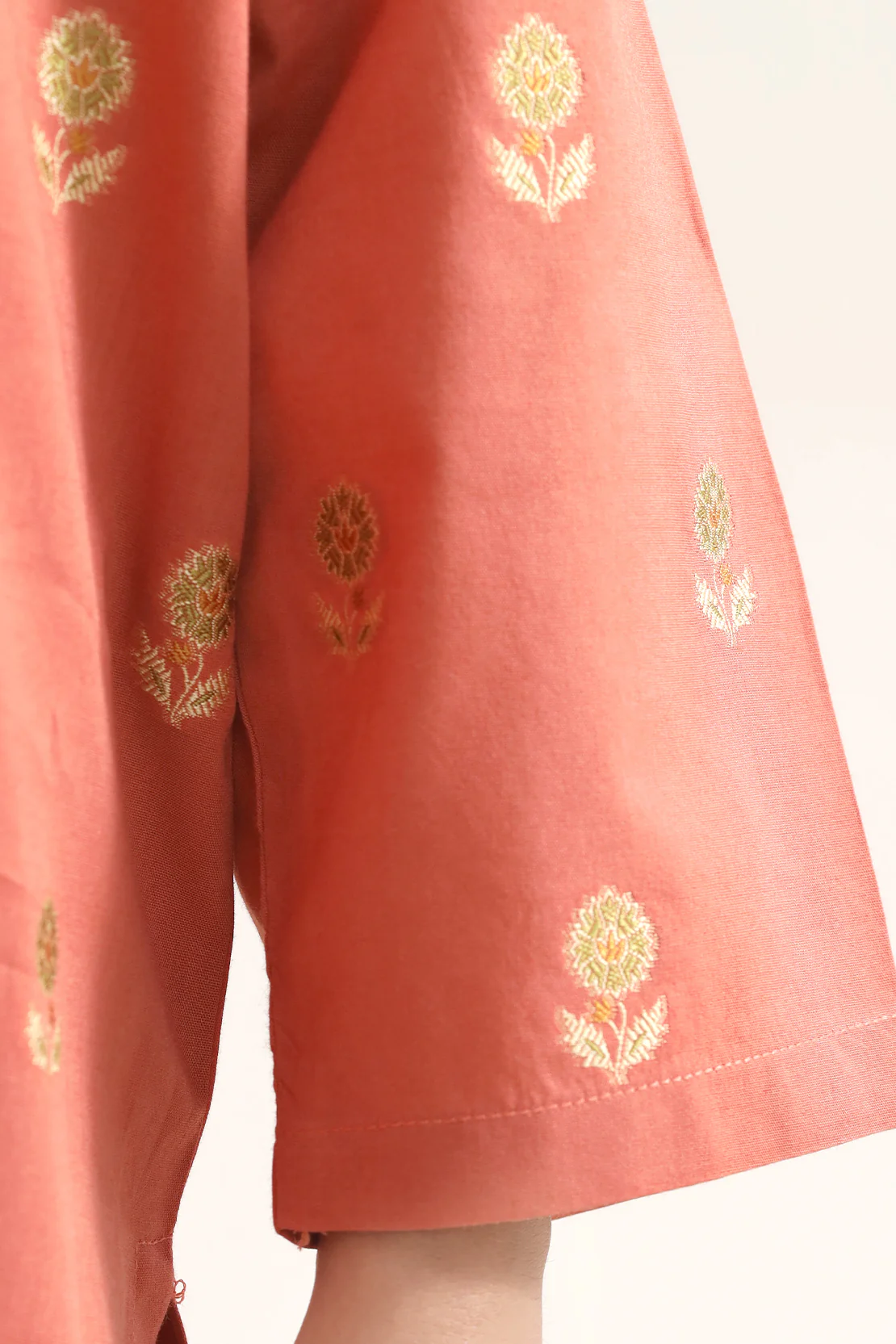 Stitched Cotton Jacquard 2 Piece (Shirt/trouser) For Kids - Image 4