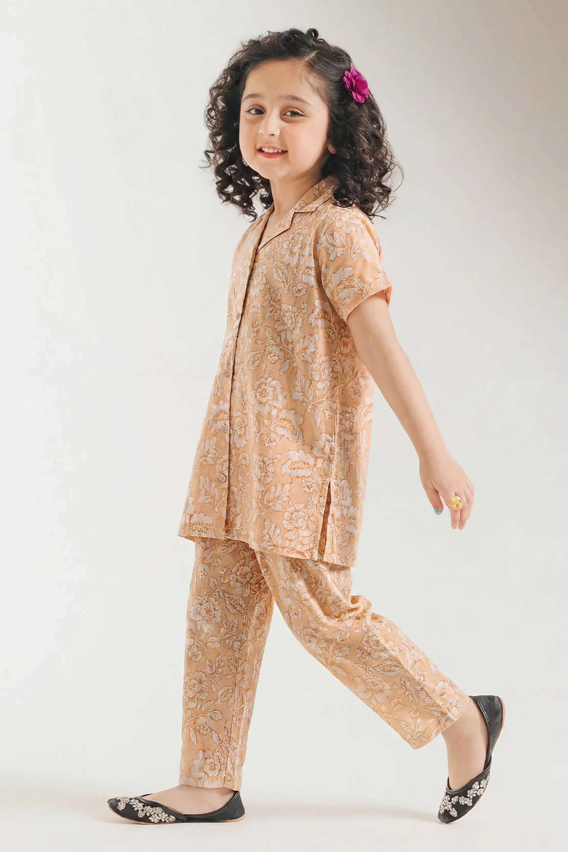 Stitched Cotton Jacquard 2 Piece (Shirt/trouser) For Kids