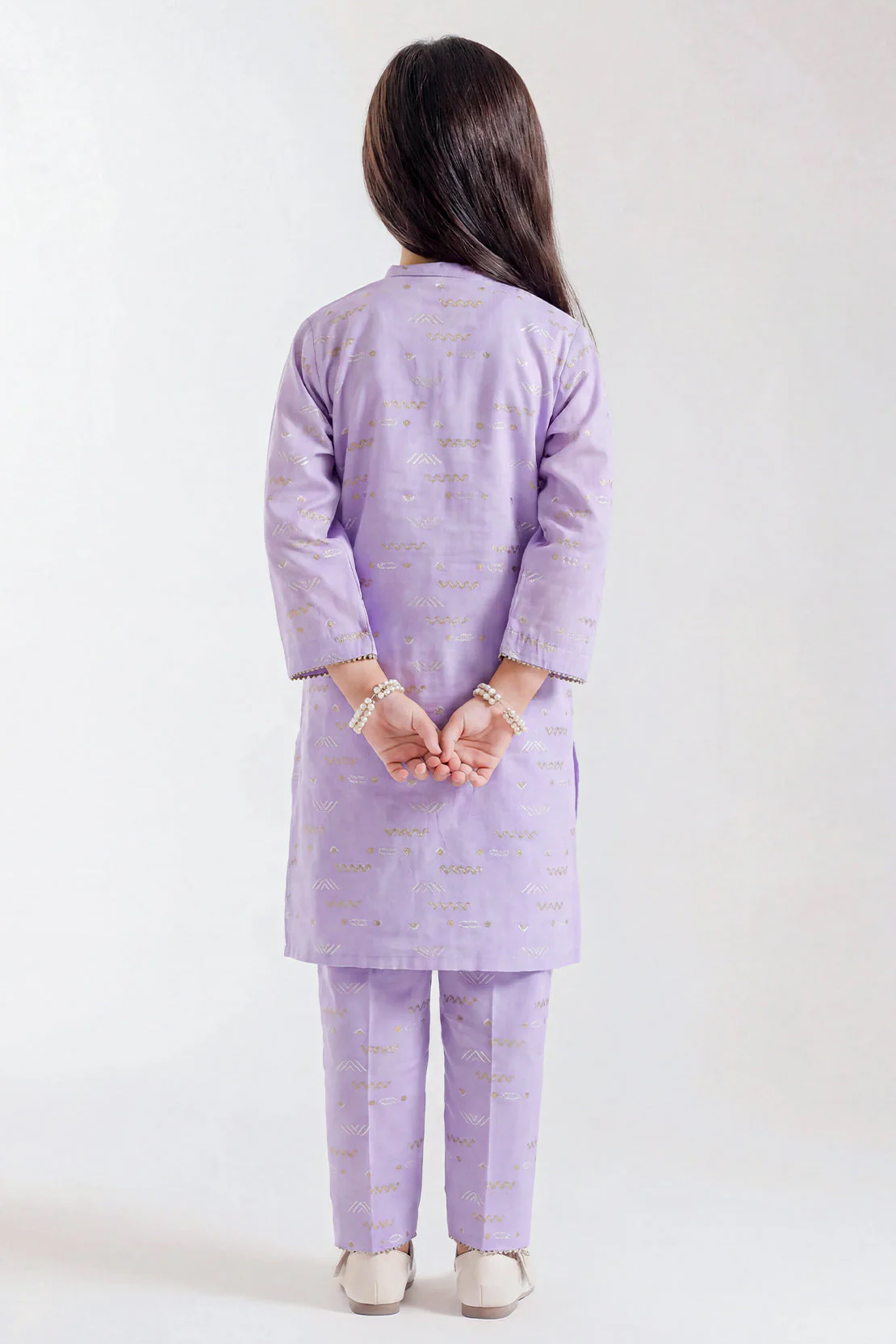 Stitched Cotton Jacquard 2 Piece (Shirt/trouser) For Kids - Image 4