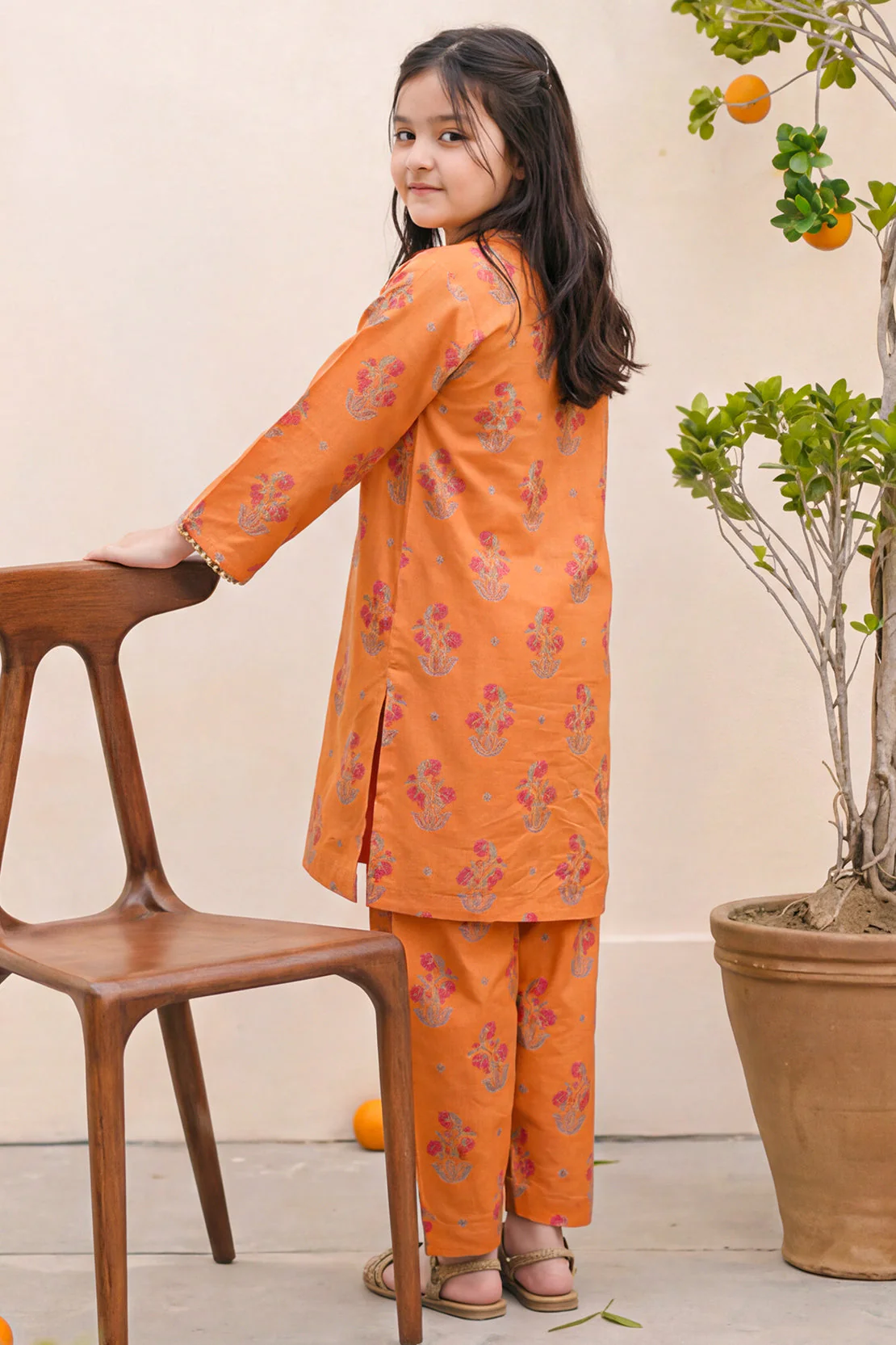 Stitched Cotton Jacquard 2 Piece (Shirt/trouser) For Kids - Image 4