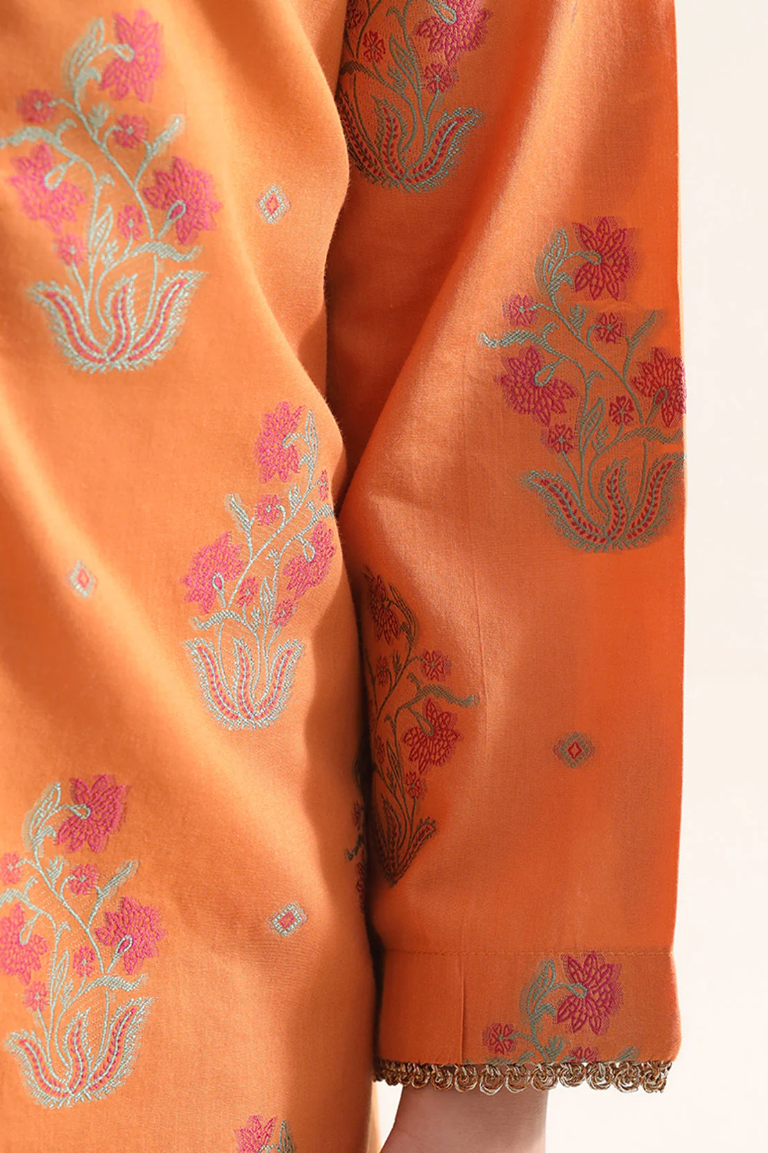 Stitched Cotton Jacquard 2 Piece (Shirt/trouser) For Kids - Image 6