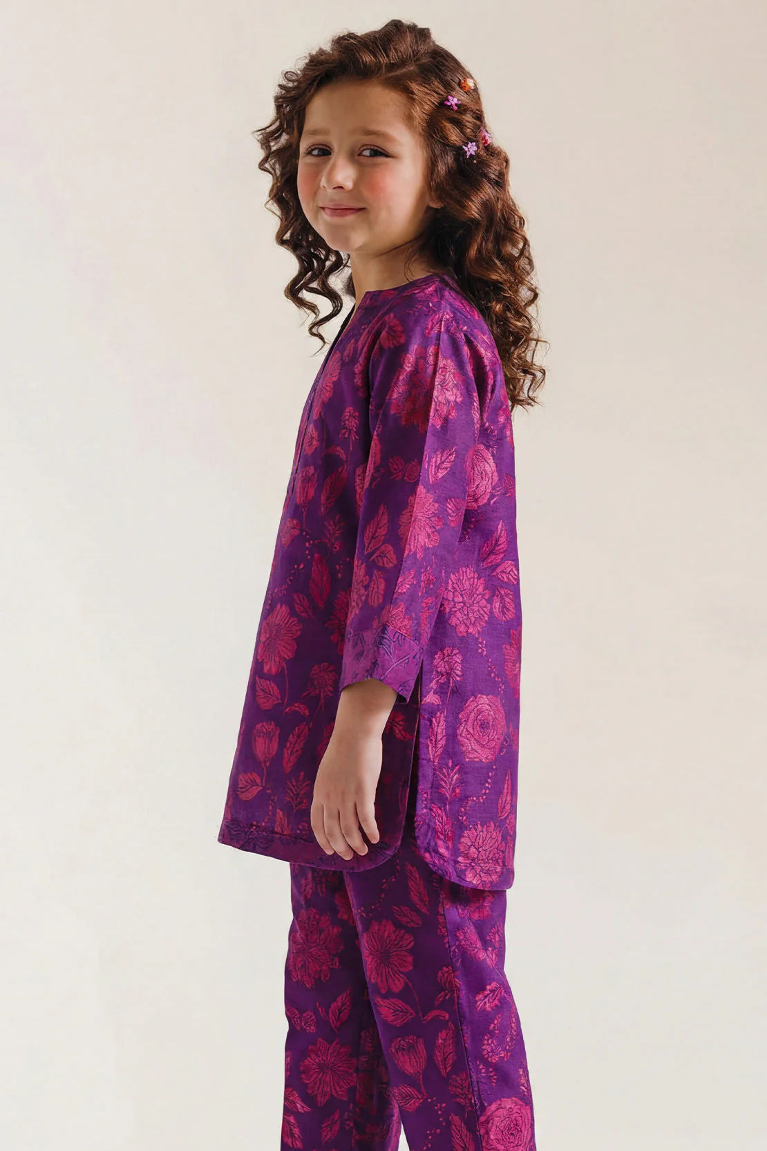 Stitched Cotton Jacquard 2 Piece (Shirt/trouser) For Kids - Image 3