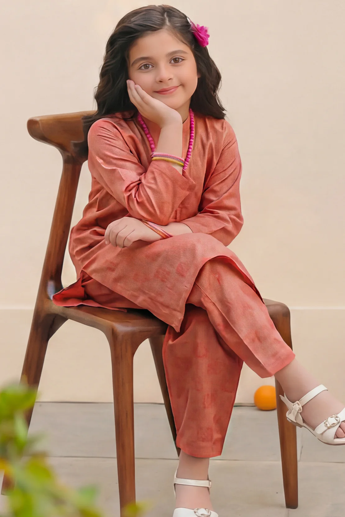 Stitched Cotton Jacquard 2 Piece (Shirt/trouser) For Kids - Image 3