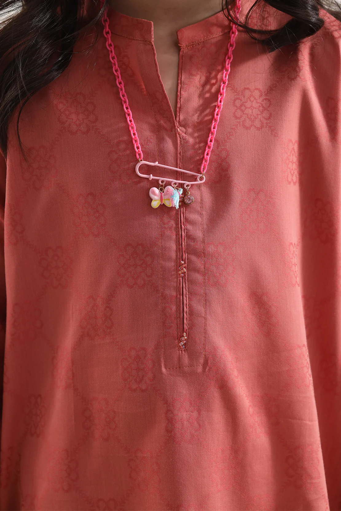 Stitched Cotton Jacquard 2 Piece (Shirt/trouser) For Kids - Image 5