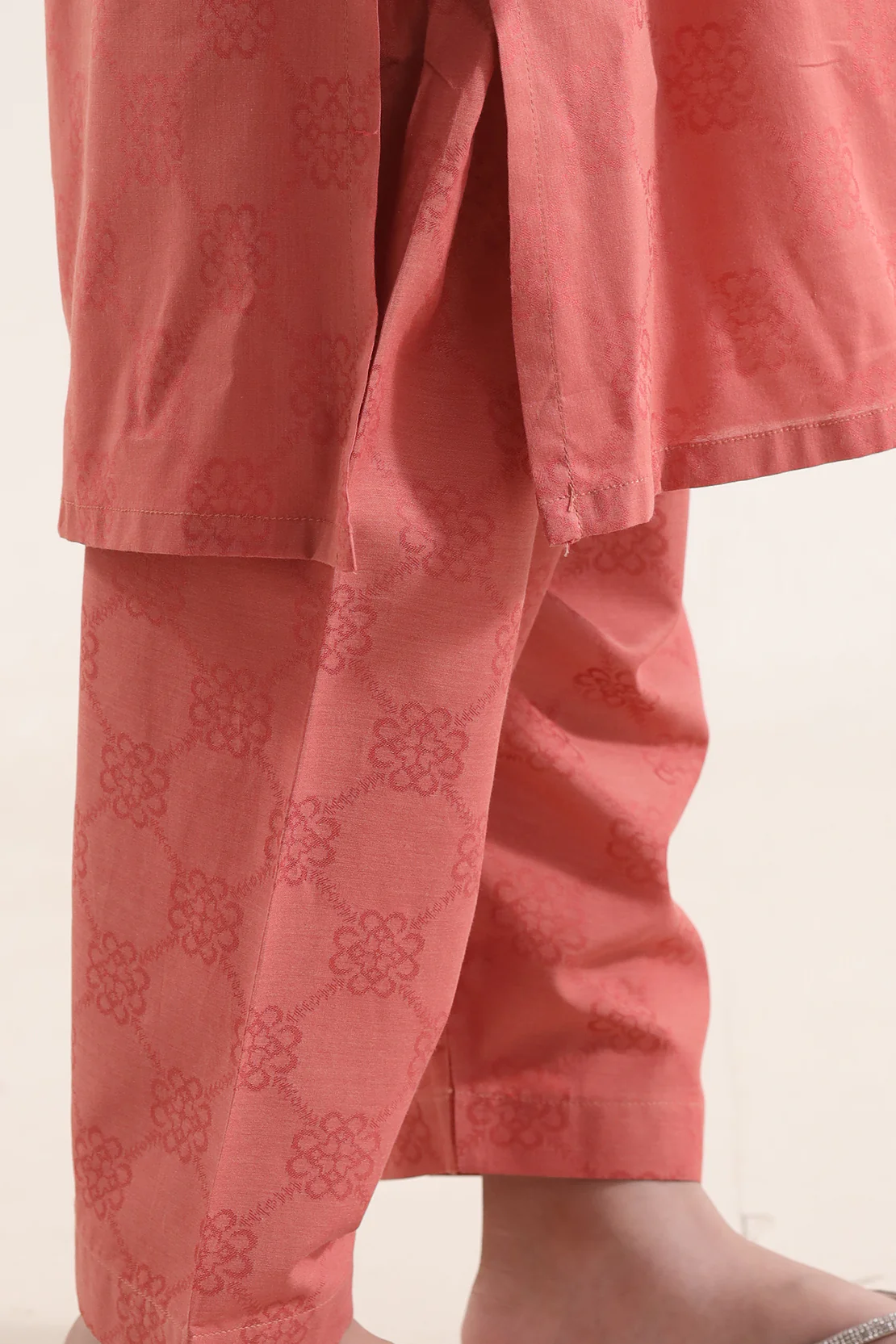 Stitched Cotton Jacquard 2 Piece (Shirt/trouser) For Kids - Image 7