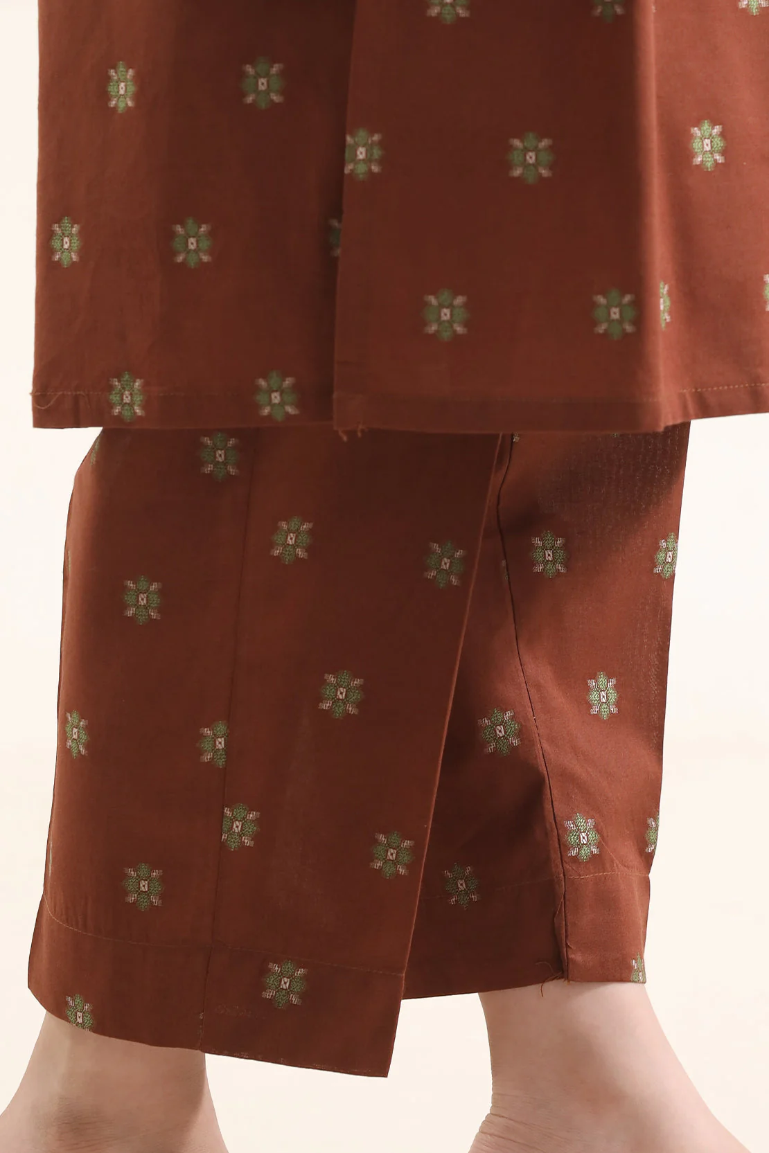 Stitched Cotton Jacquard 2 Piece (Shirt/trouser) For Kids - Image 7