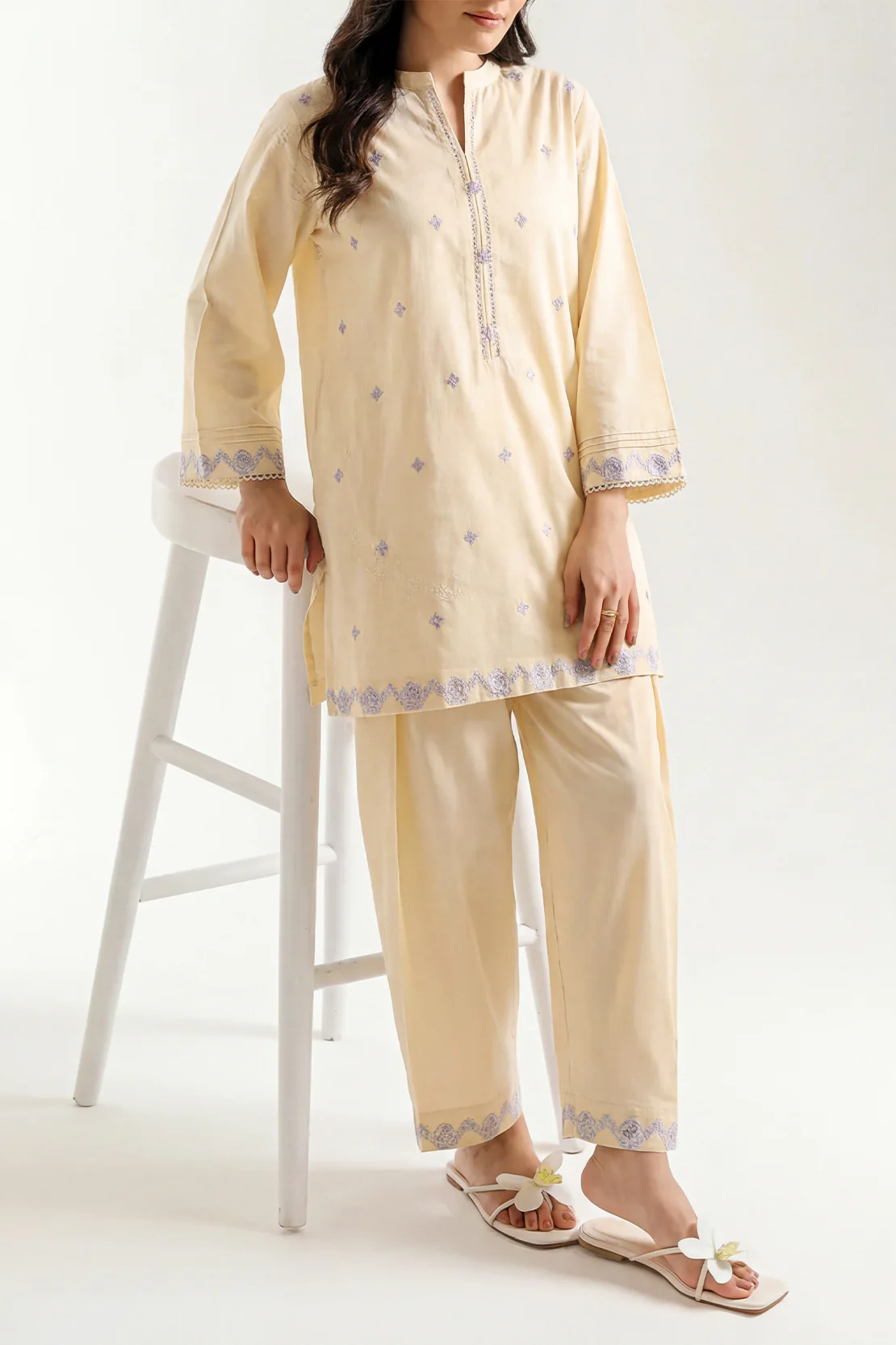 Stitched Cotton Jacquard 2 Piece (Shirt/Trouser)