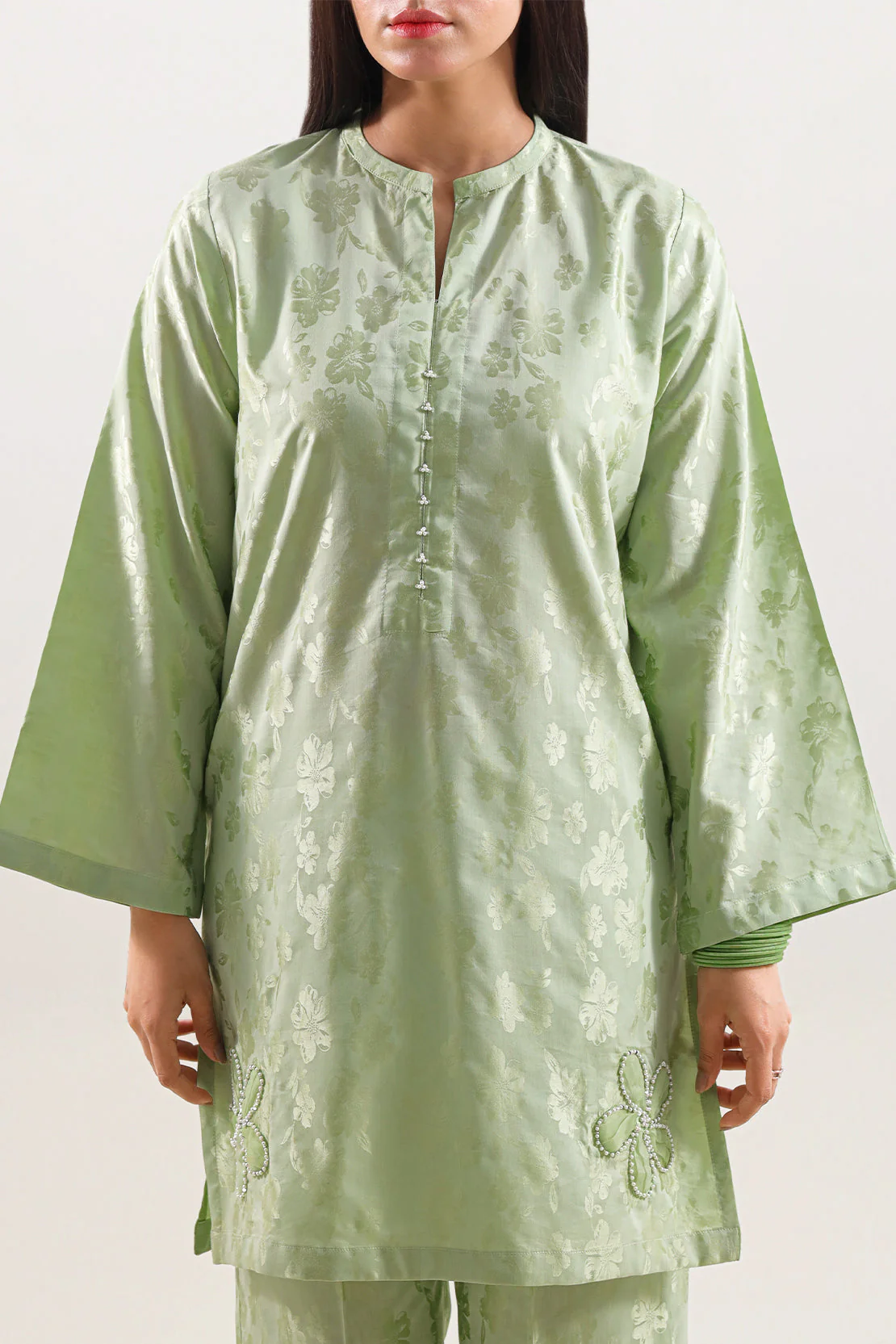 Stitched Cotton Jacquard 2 Piece (Shirt/Trouser) - Image 3