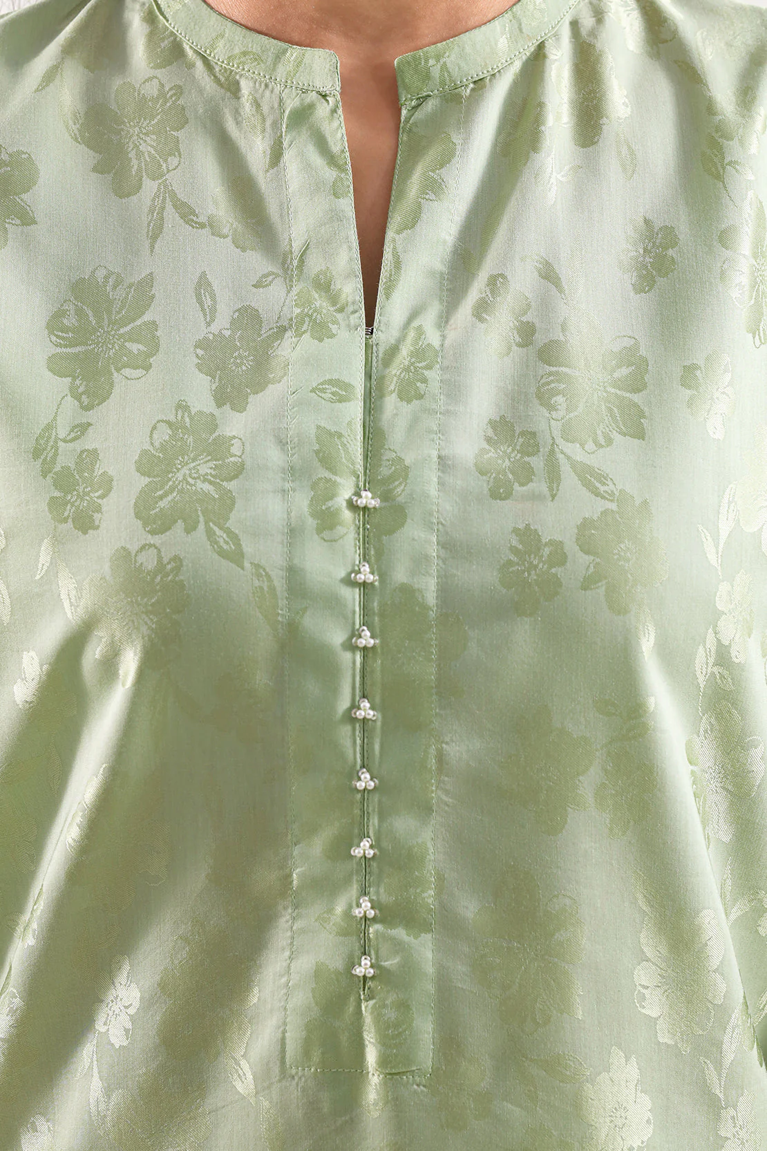 Stitched Cotton Jacquard 2 Piece (Shirt/Trouser) - Image 5