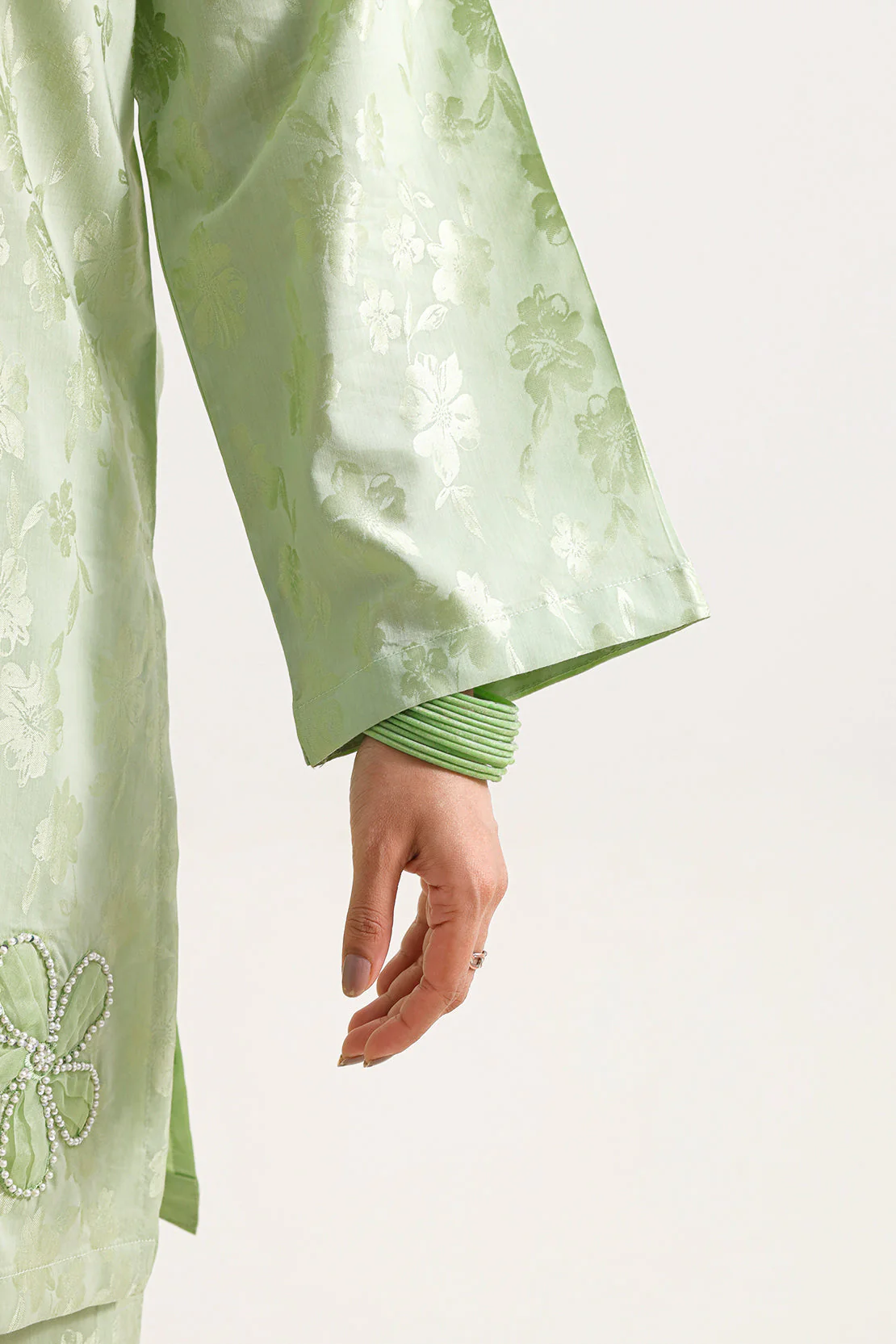 Stitched Cotton Jacquard 2 Piece (Shirt/Trouser) - Image 6