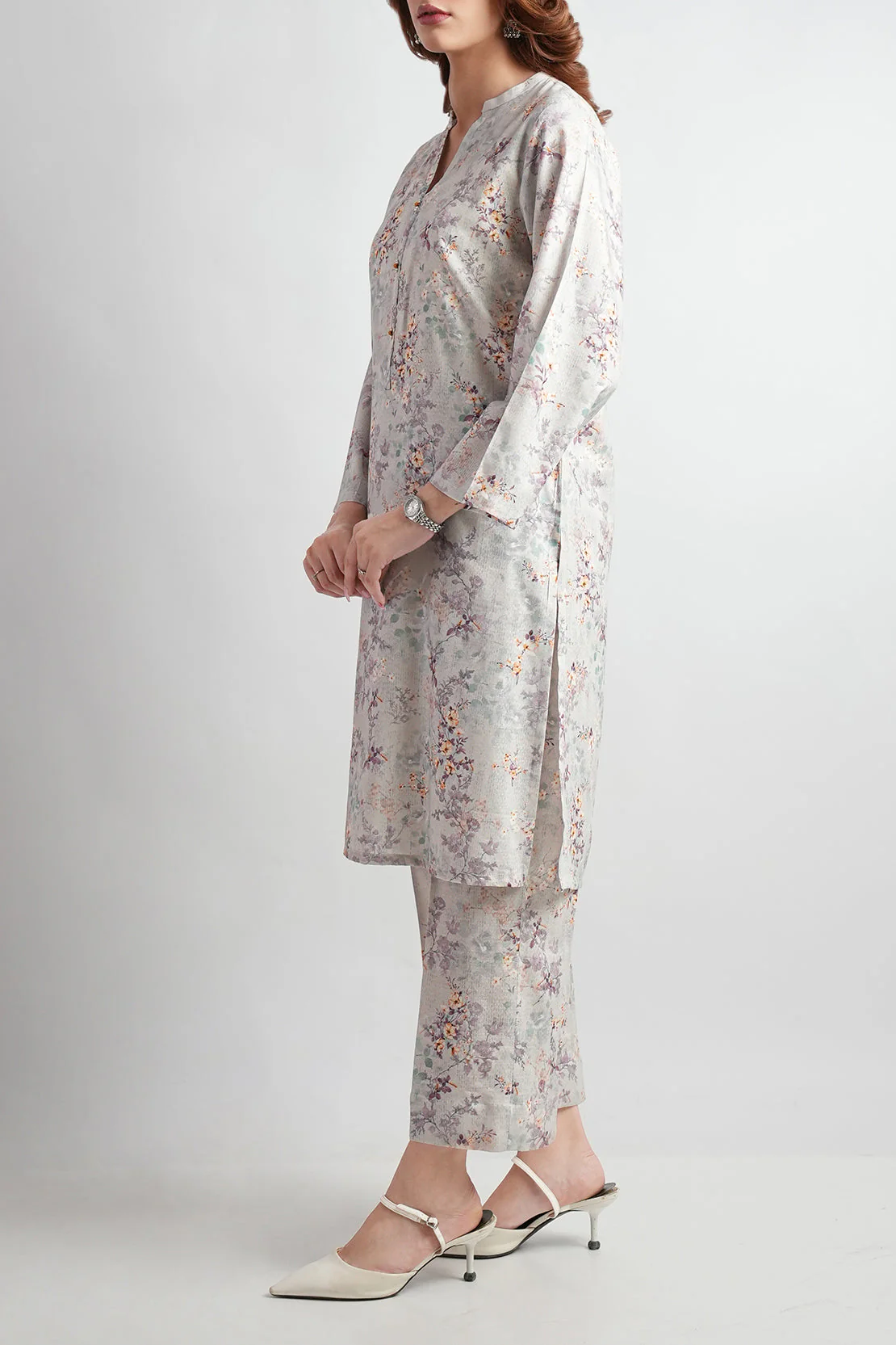 Stitched Cotton Jacquard 2 Piece (Shirt/Trouser) - Image 3