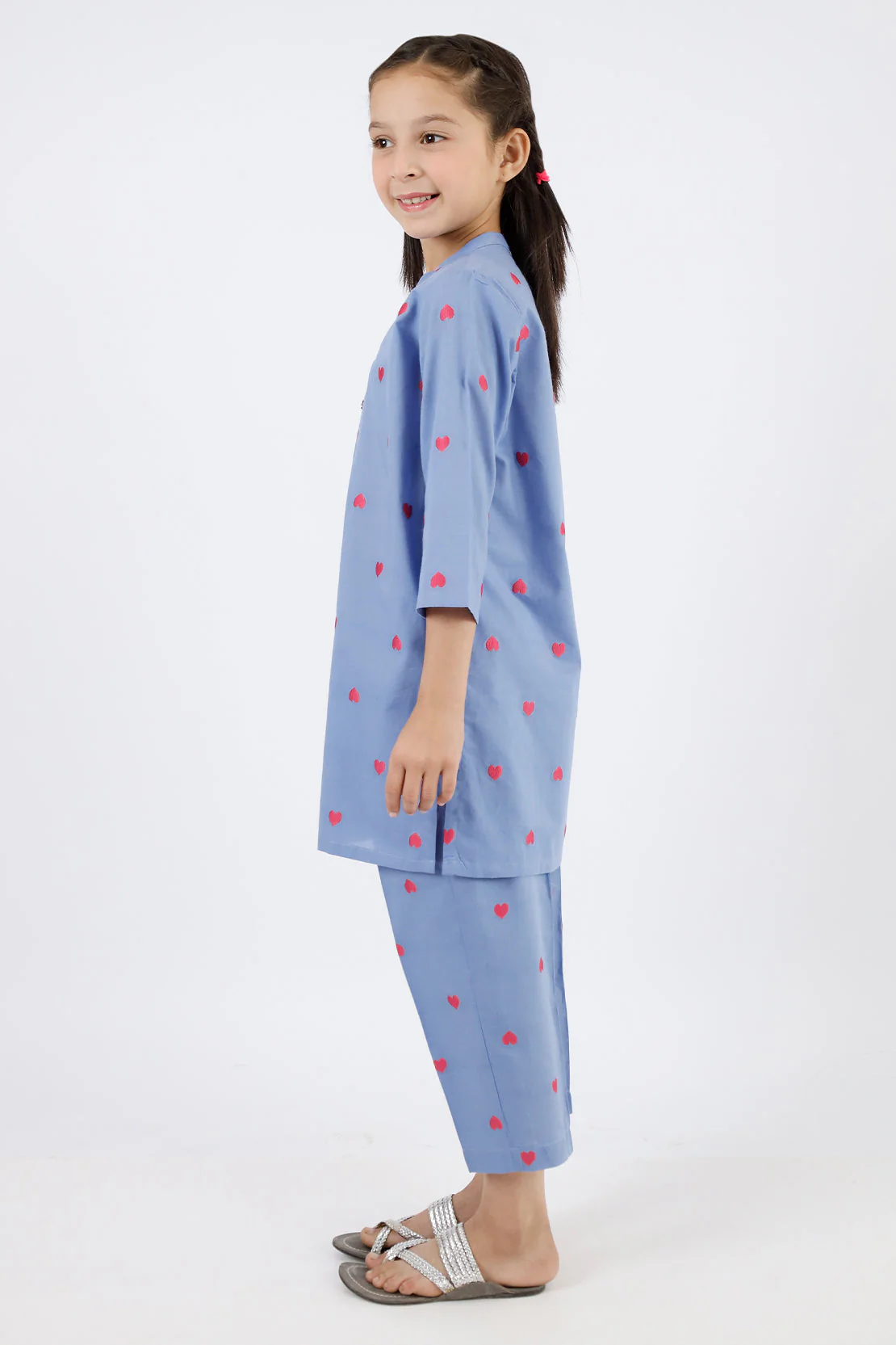 Stitched Cotton Jacquard Shirt For Kids - Image 2