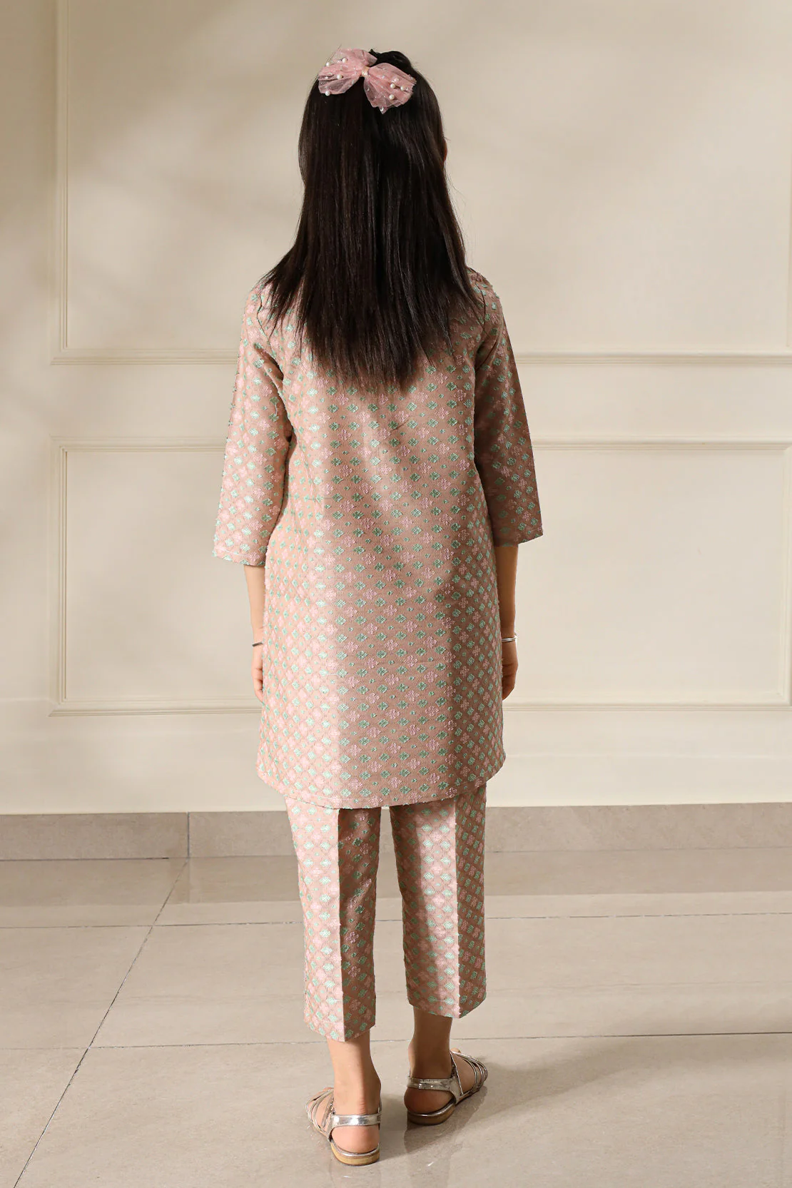 Stitched Cotton Jacquard Shirt For Kids - Image 3