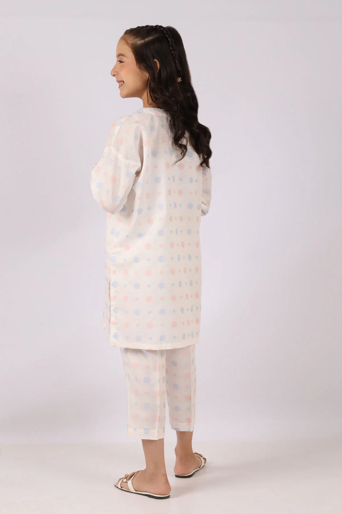 Stitched Cotton jacquard Shirt For Kids - Image 4