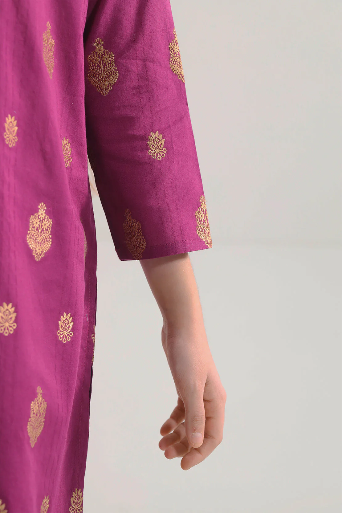 Stitched Cotton jacquard Shirt For Kids - Image 5