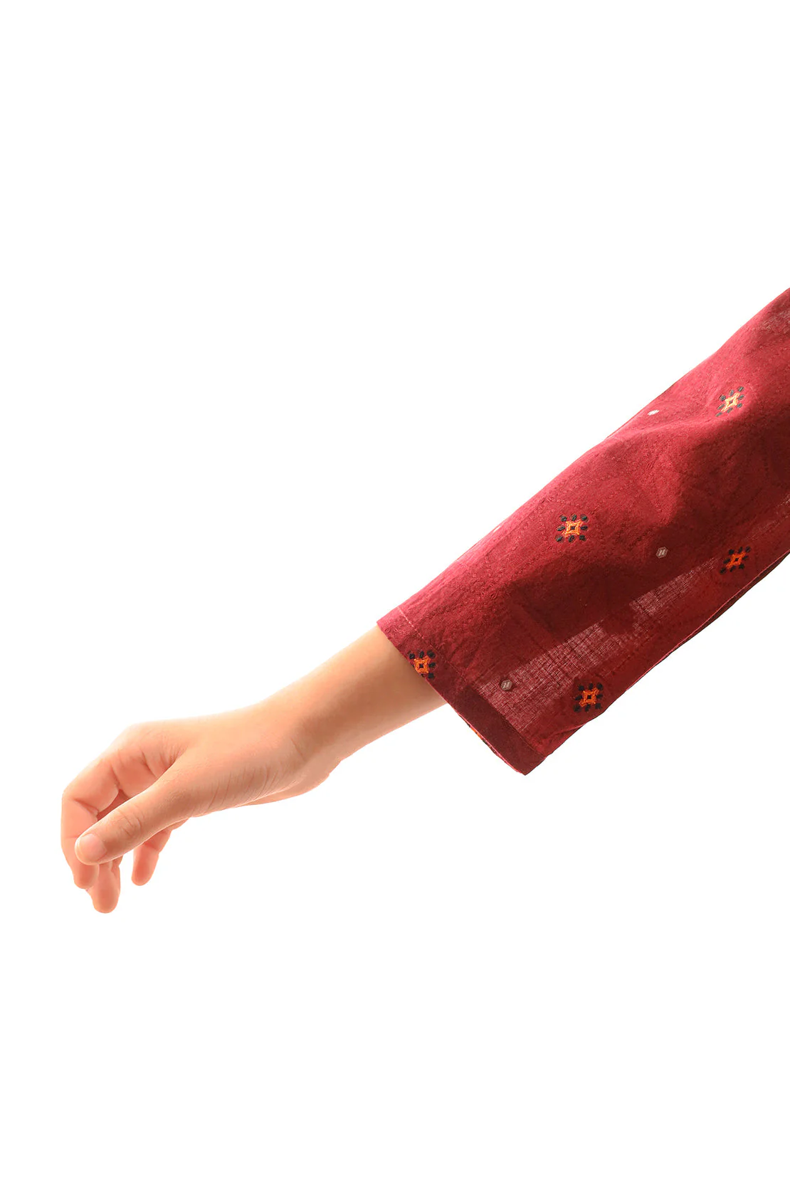Stitched Cotton Jacquard Shirt For Kids - Image 6