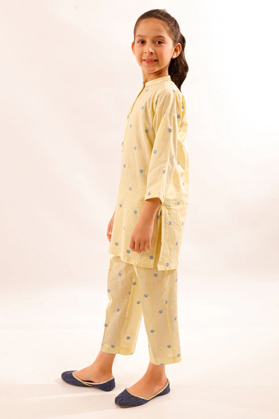 Stitched Cotton Jacquard Shirt For Kids - Image 4