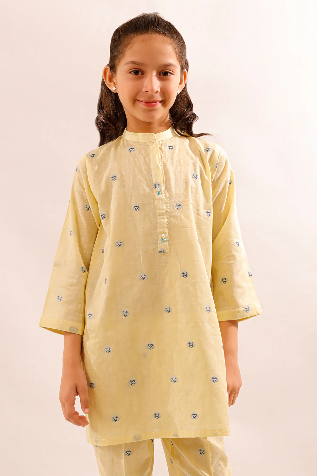 Stitched Cotton Jacquard Shirt For Kids - Image 6