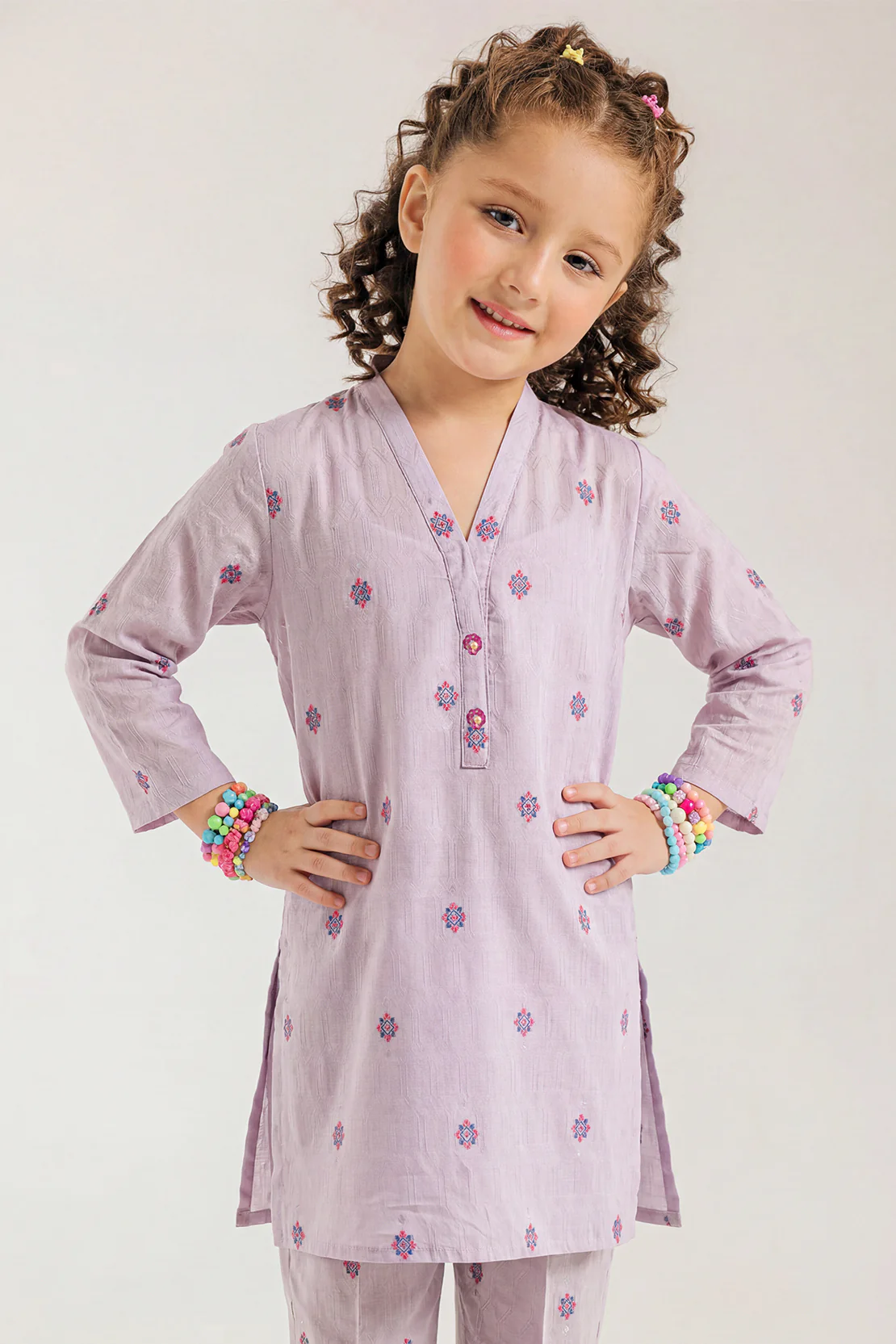 Stitched Cotton jacquard Shirt For Kids - Image 2