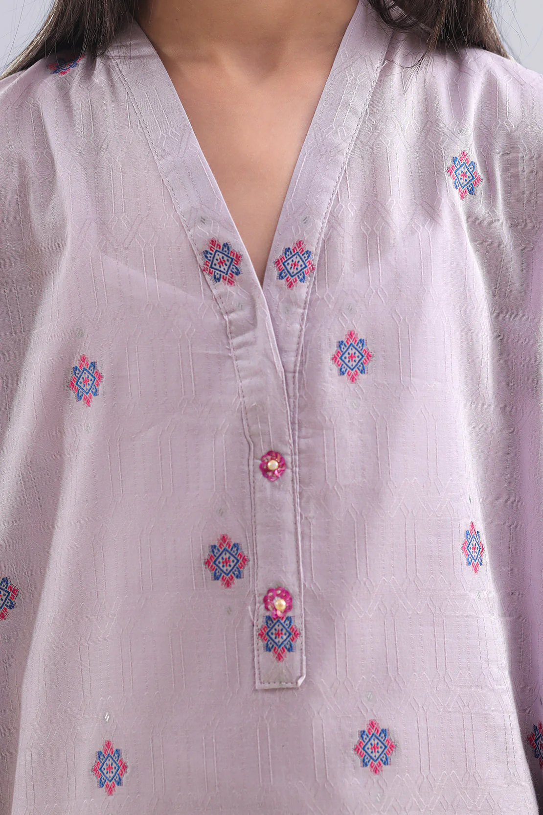 Stitched Cotton jacquard Shirt For Kids - Image 5