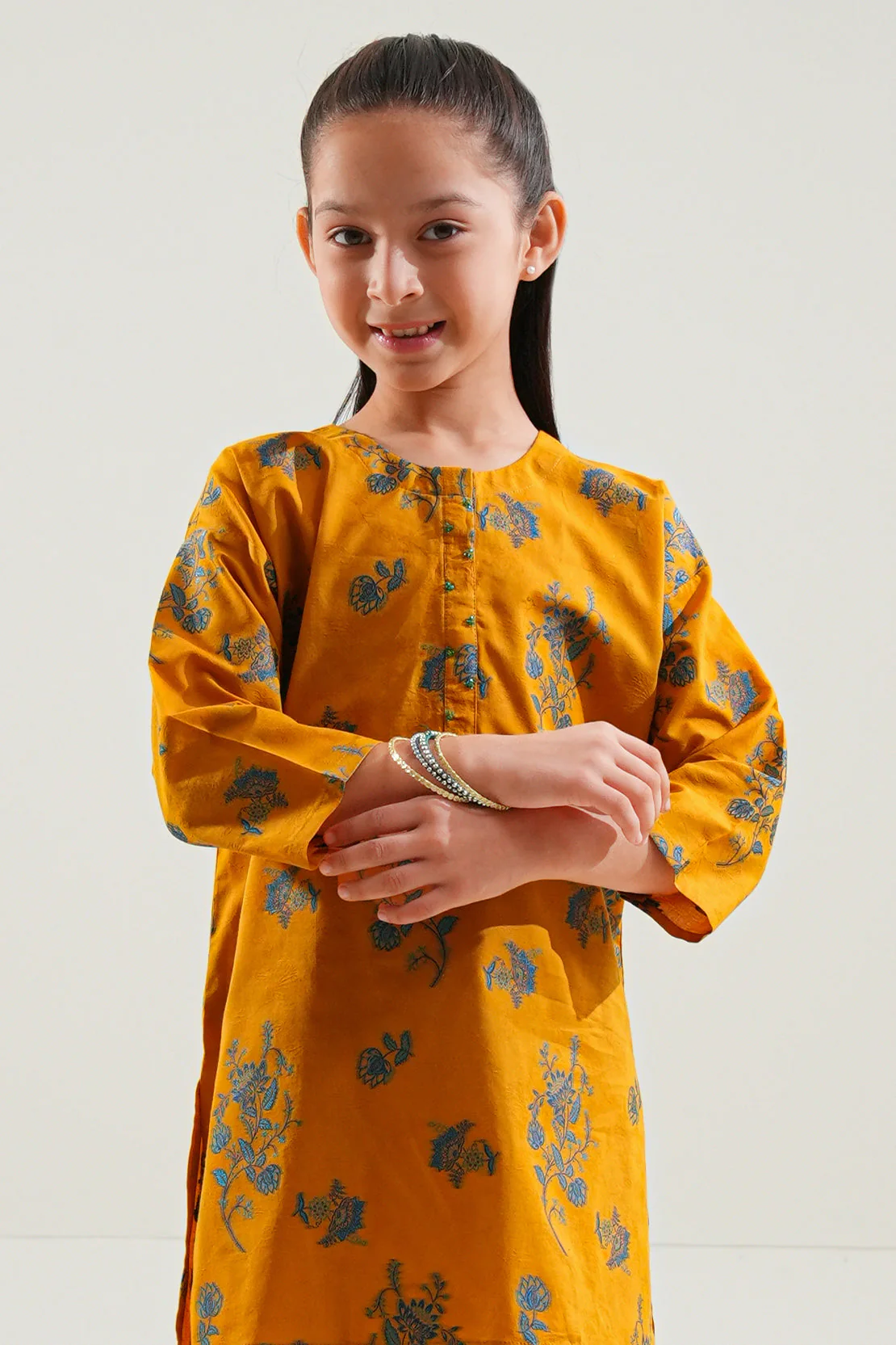 Stitched Cotton jacquard Shirt For Kids - Image 2