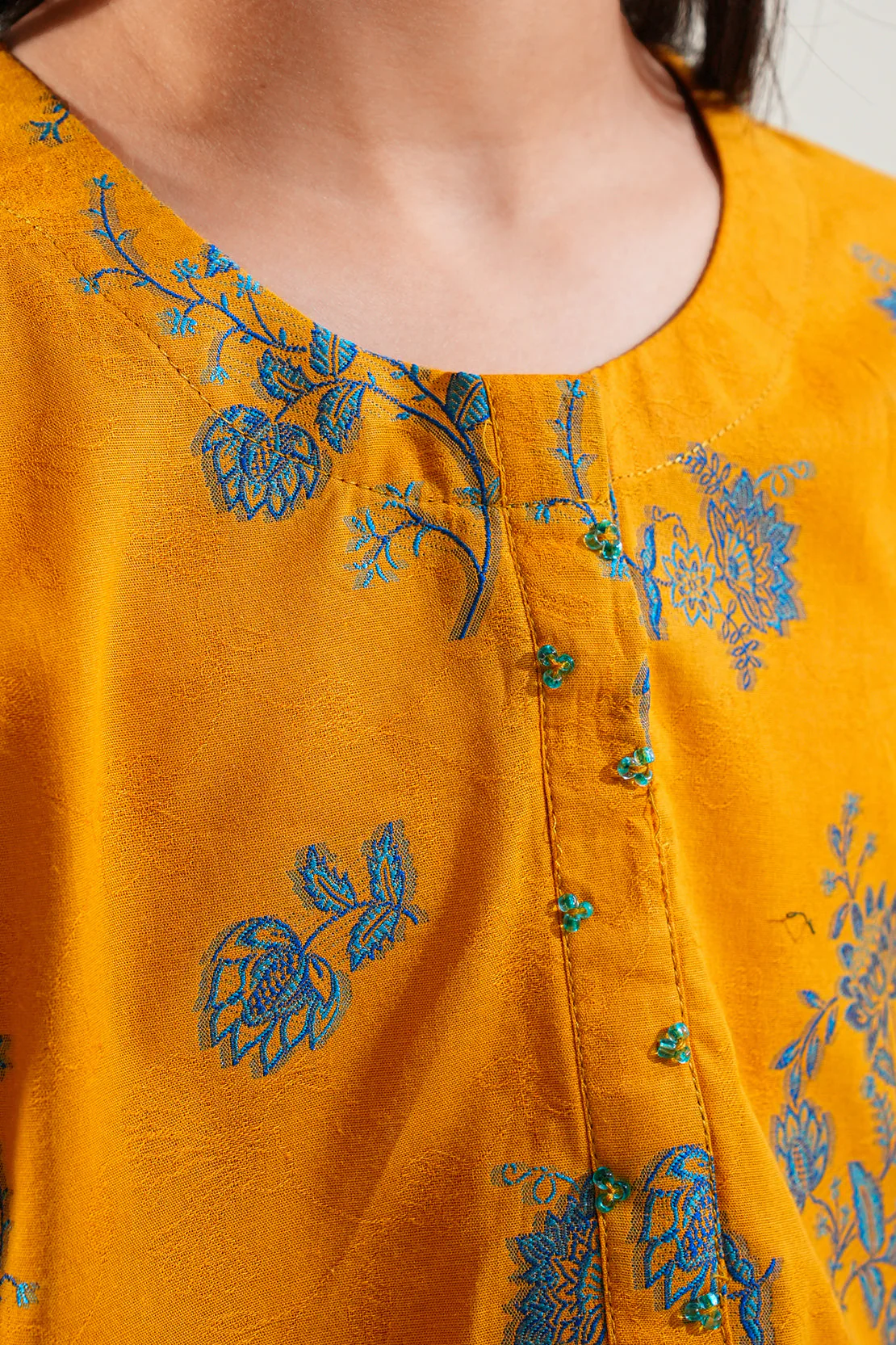 Stitched Cotton jacquard Shirt For Kids - Image 3