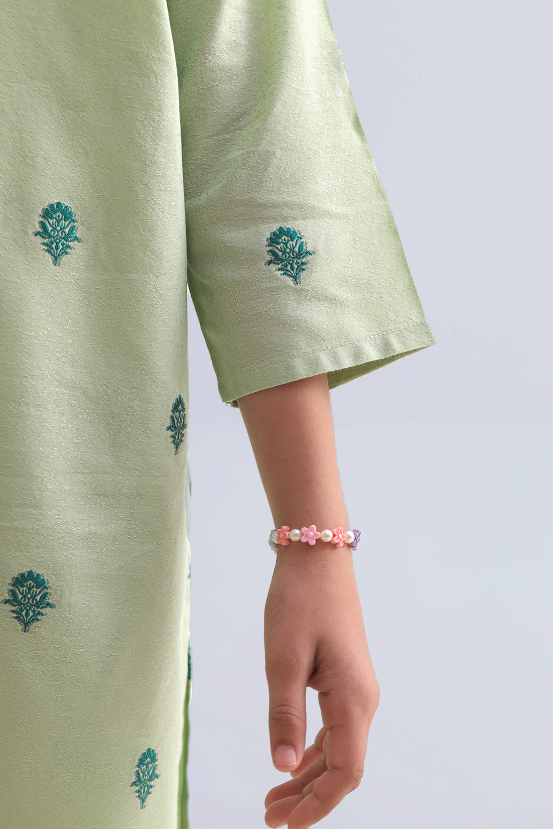 Stitched Cotton Jacquard Shirt For Kids - Image 7