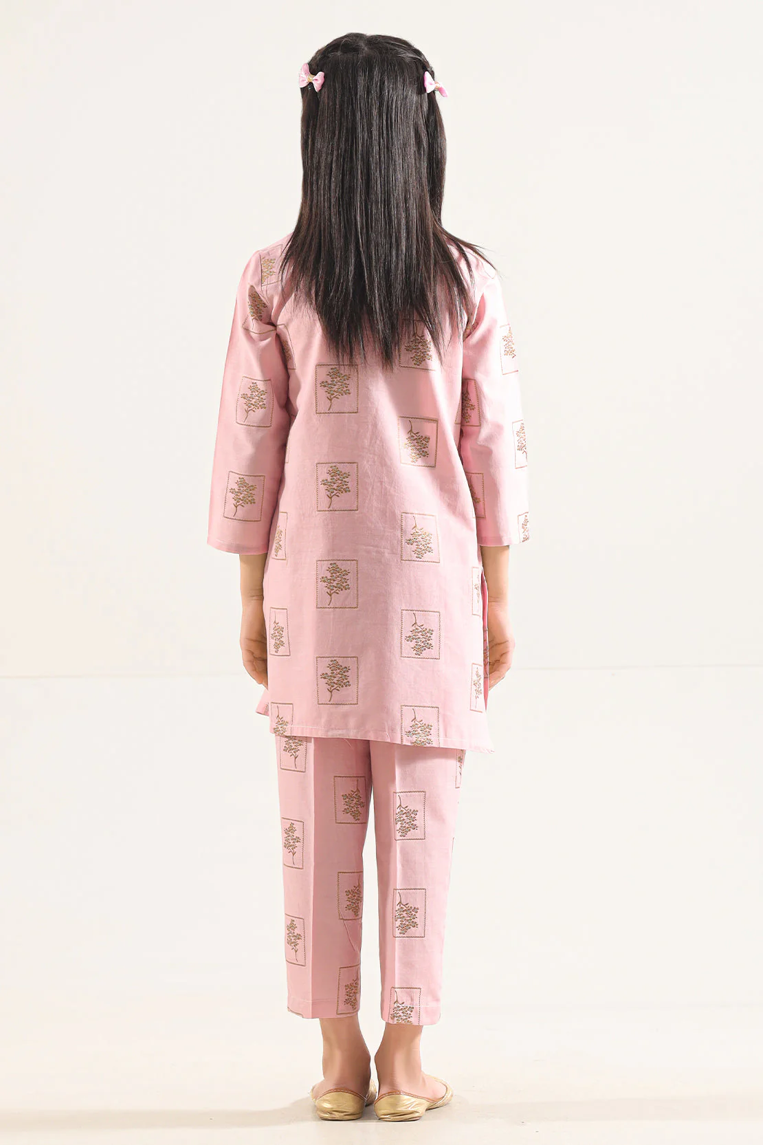 Stitched Cotton Jacquard Shirt For Kids - Image 4