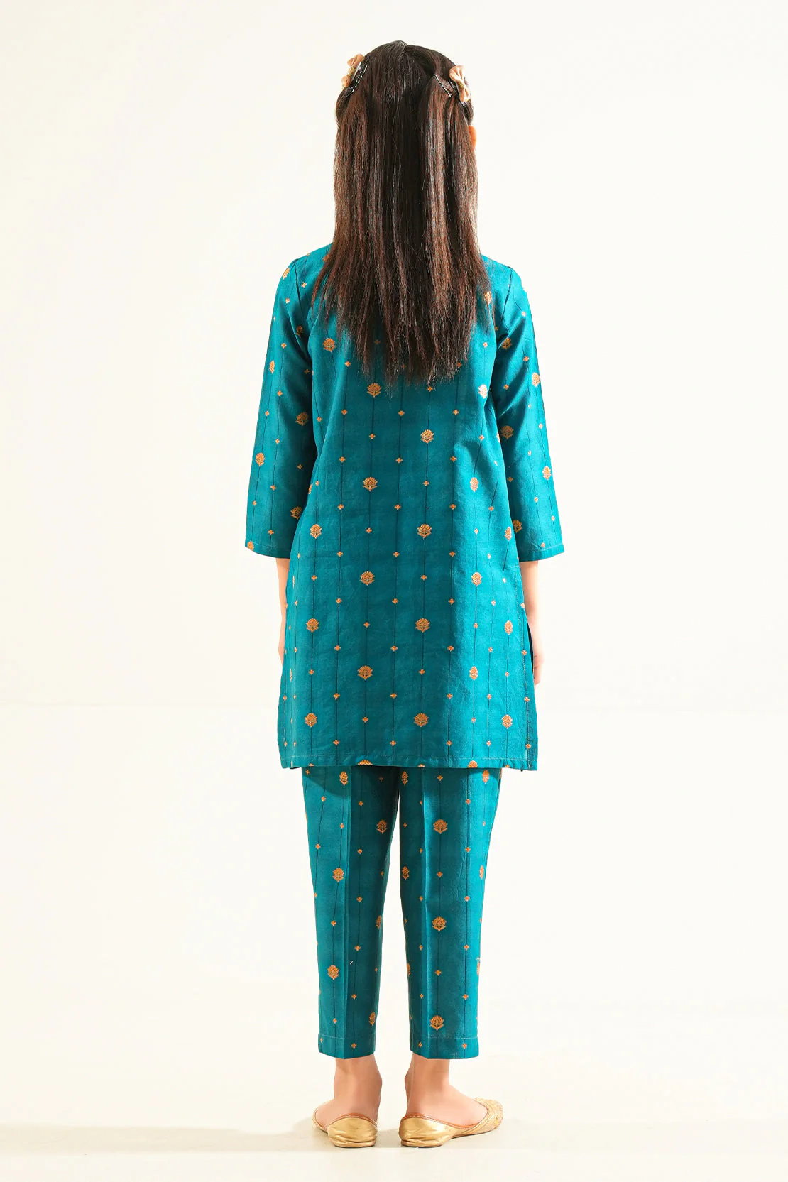 Cotton Jacquard Stitched Shirt For Kids - Image 4