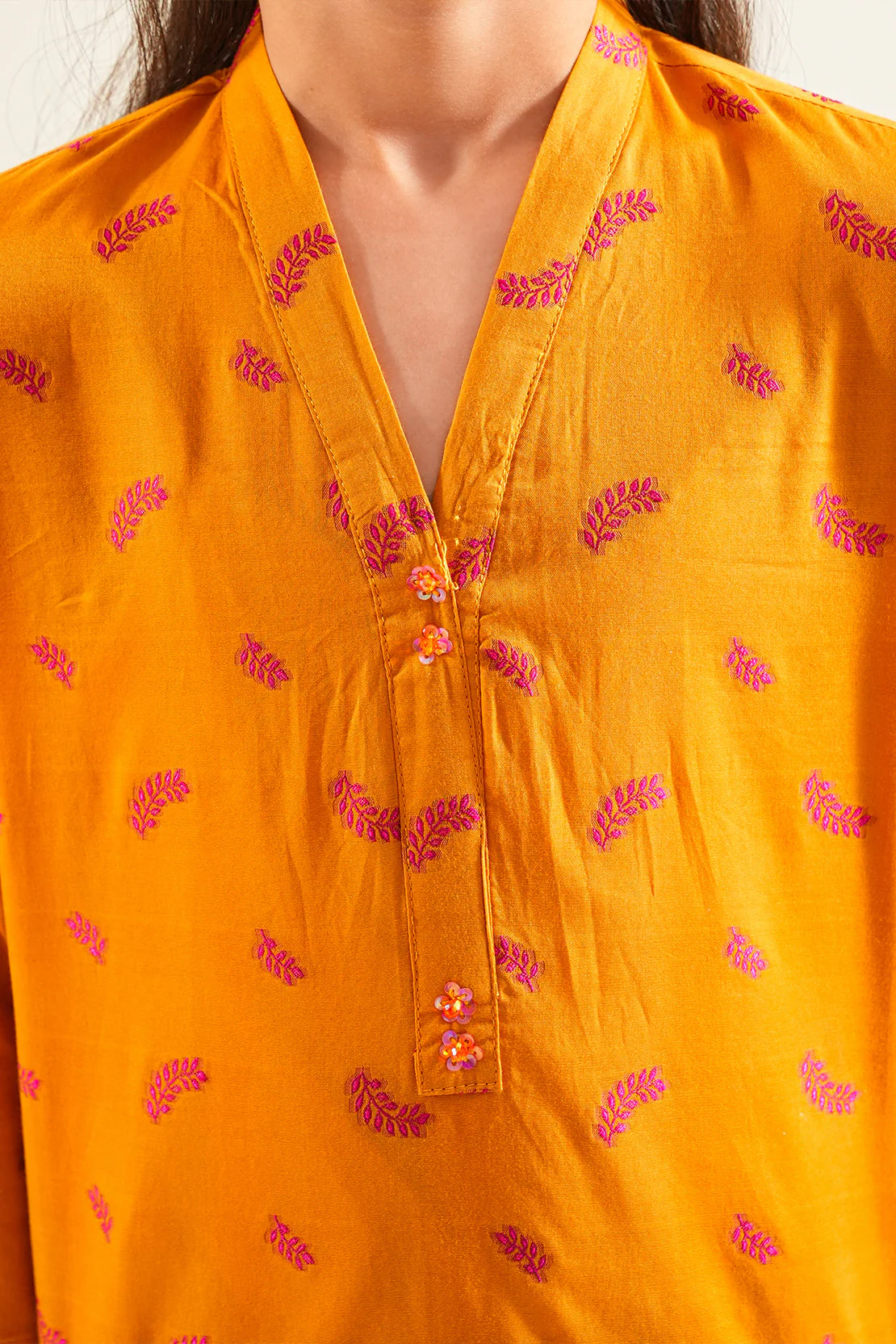 Stitched Cotton jacquard Shirt For Kids - Image 4