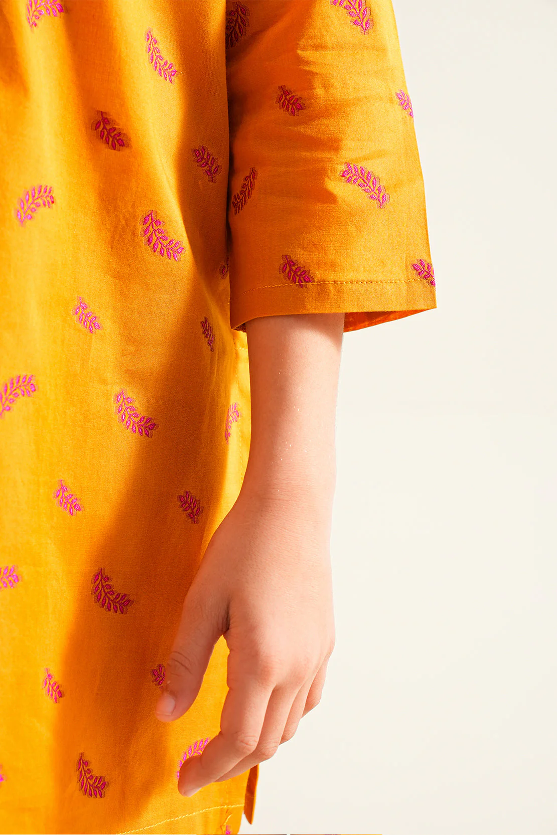 Stitched Cotton jacquard Shirt For Kids - Image 5