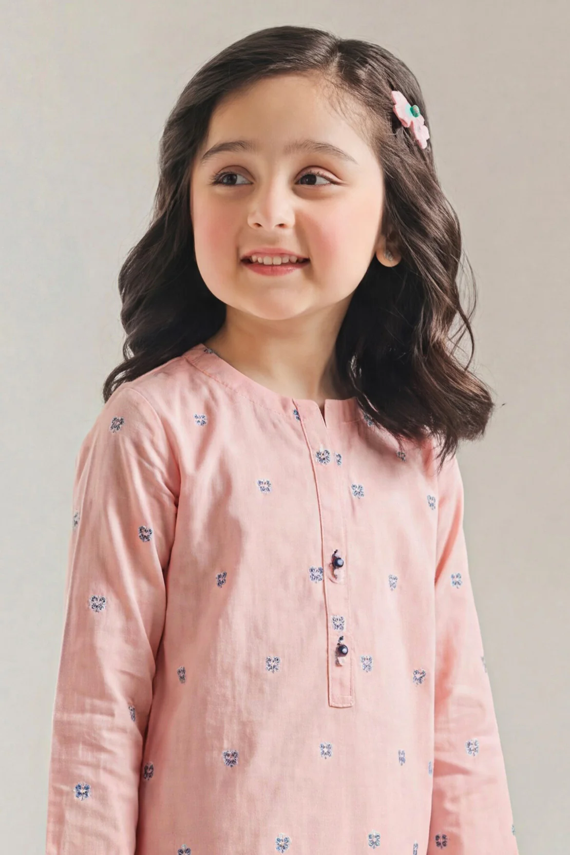 Stitched Cotton Jacquard Shirt For Kids - Image 3