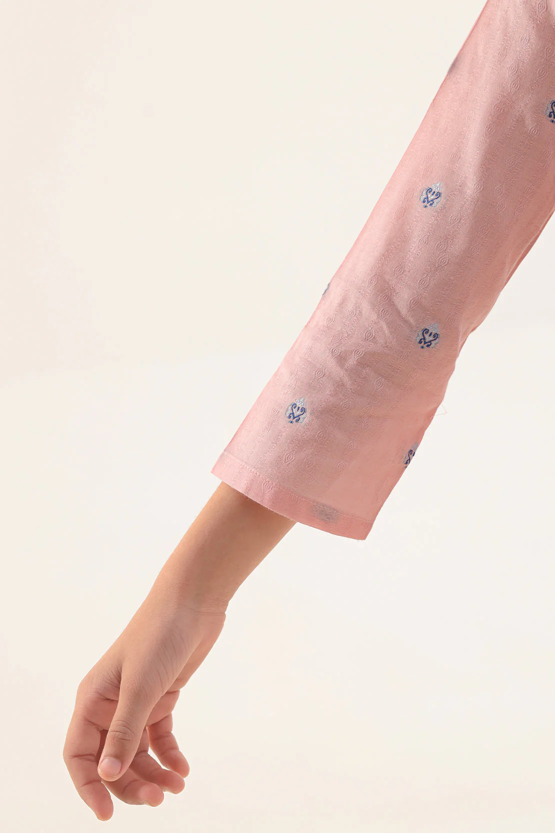Stitched Cotton Jacquard Shirt For Kids - Image 6