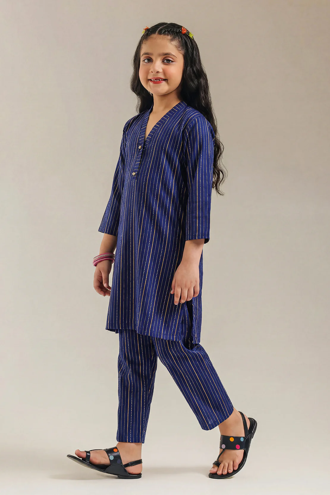Cotton Jacquard Stitched Shirt For Kids