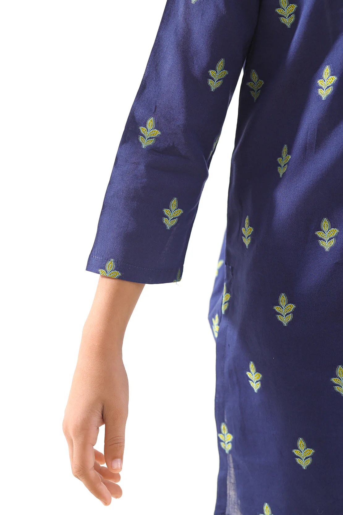 Cotton Jacquard Stitched Shirt For Kids - Image 5