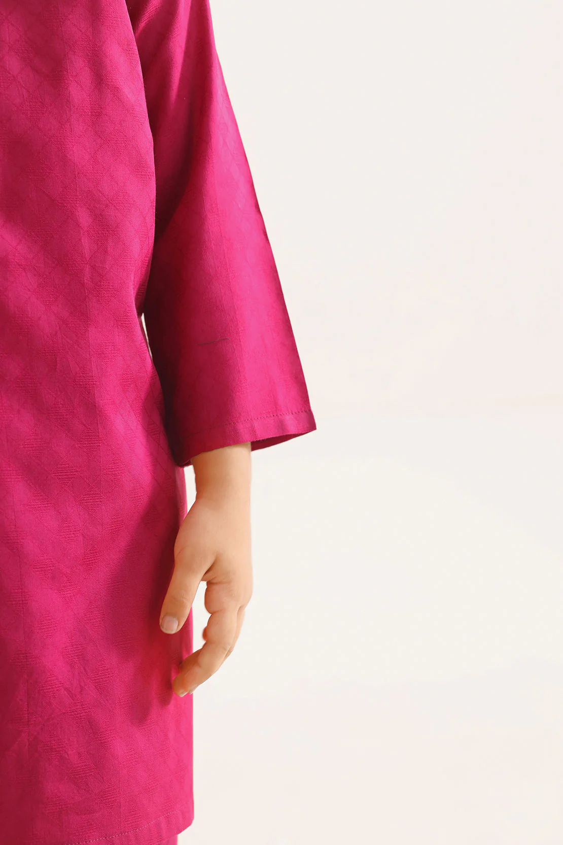 Stitched Cotton jacquard Shirt For Kids - Image 5