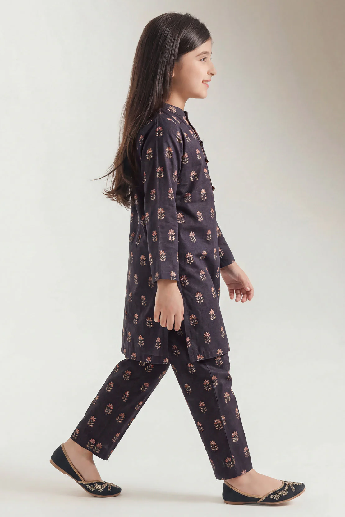 Stitched Cotton Jacquard Shirt For Kids - Image 3