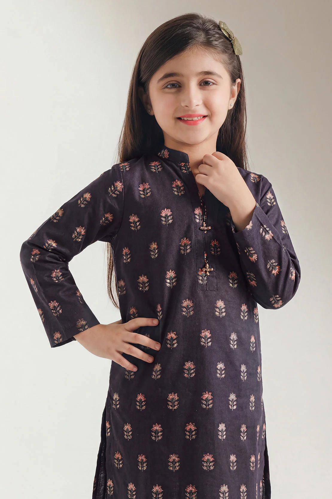 Stitched Cotton Jacquard Shirt For Kids - Image 4