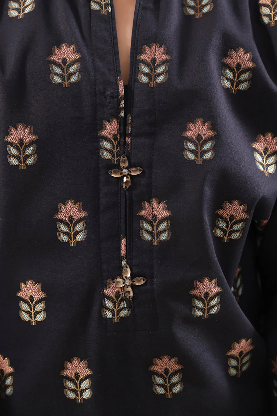 Stitched Cotton Jacquard Shirt For Kids - Image 5