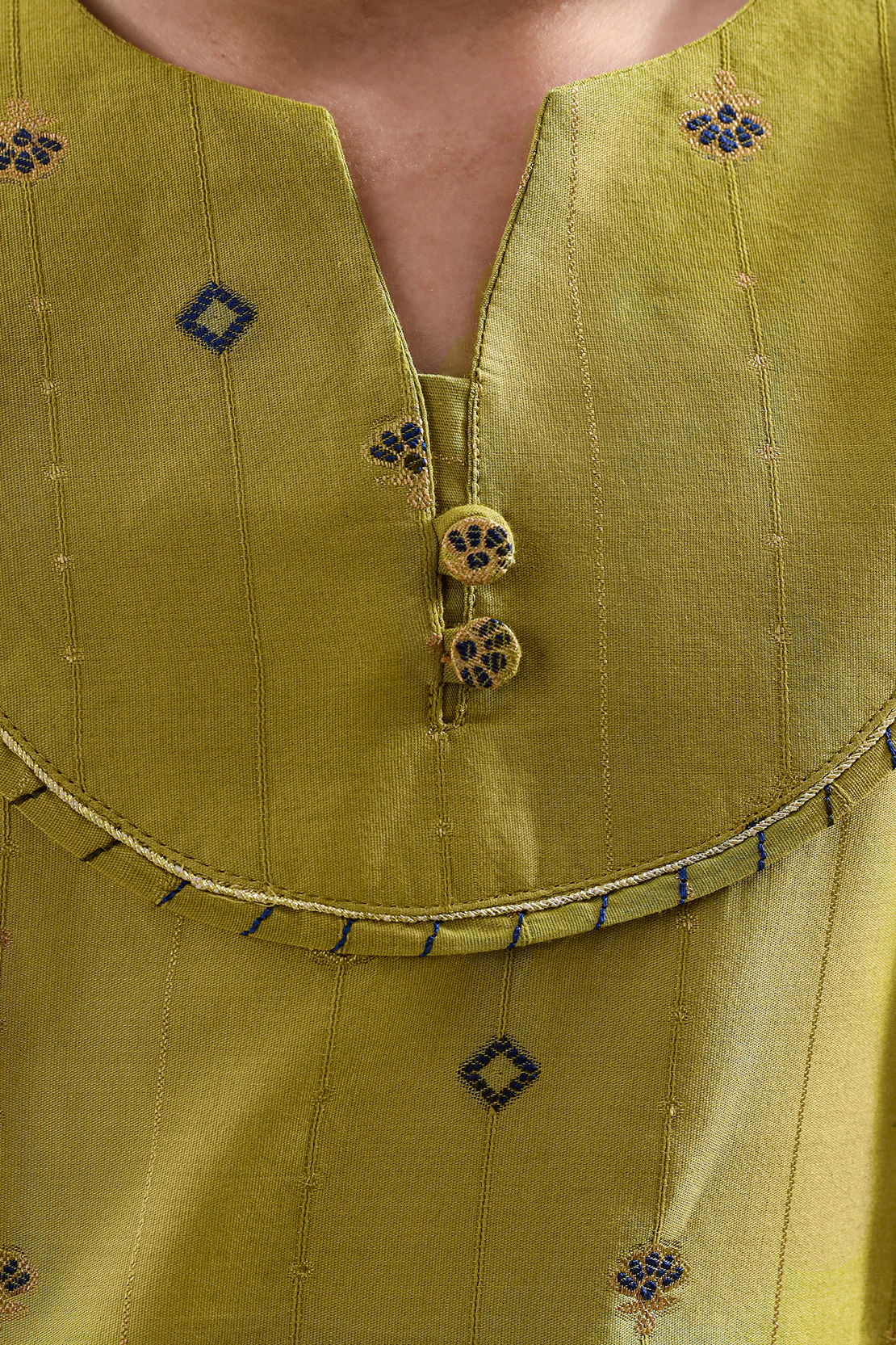 Stitched Cotton jacquard Shirt For Kids - Image 6