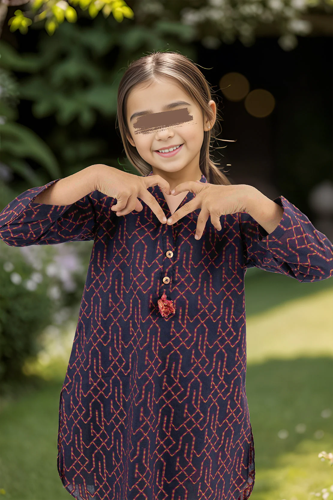 Stitched Cotton Jacquard Shirt/trouser For Kids - Image 2