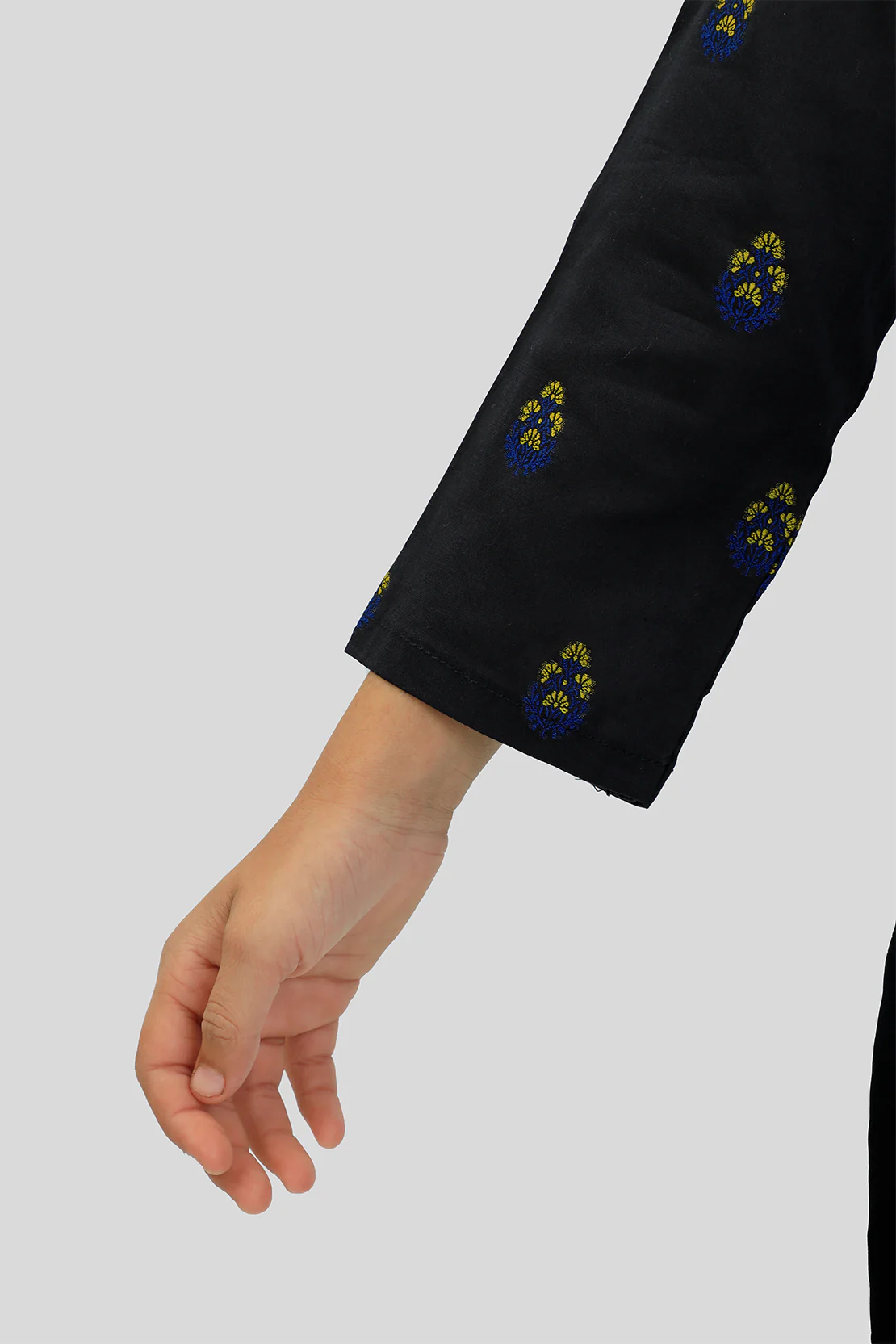 Stitched Cotton Jacquard Shirt/trouser For Kids - Image 4