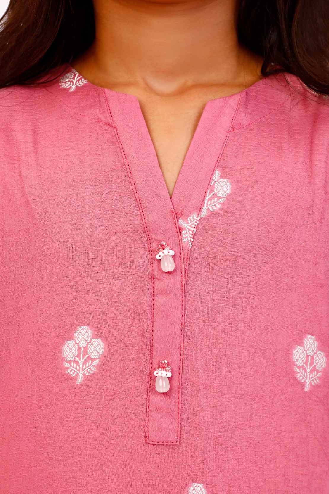 Stitched Cotton Jacquard Shirt/trouser For Kids - Image 2