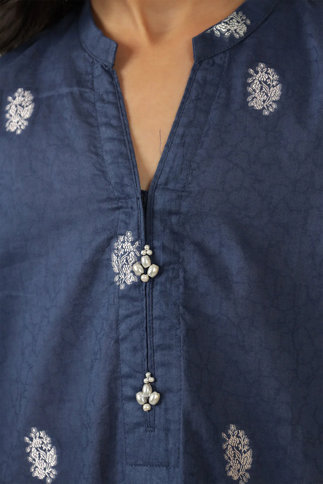 Stitched Cotton Jacquard Shirt/trouser For Kids - Image 5