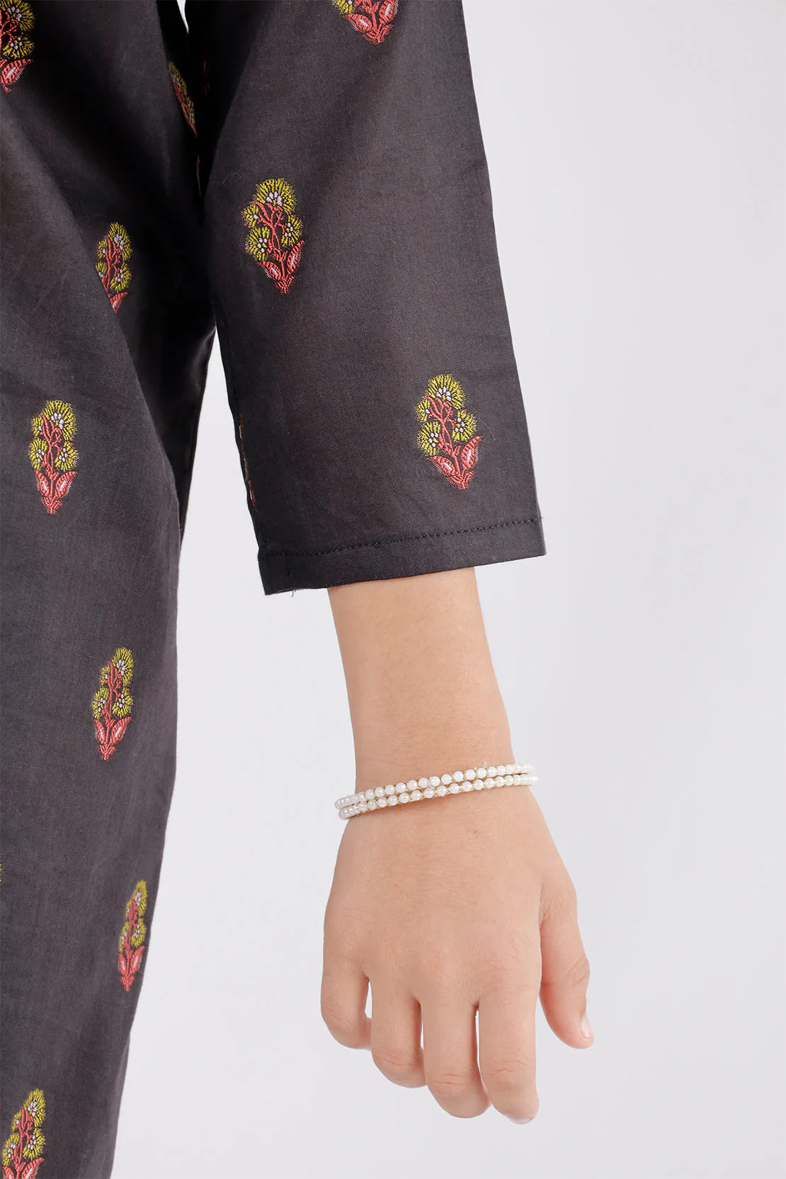Stitched Cotton Jacquard Shirt/trouser For Kids - Image 5