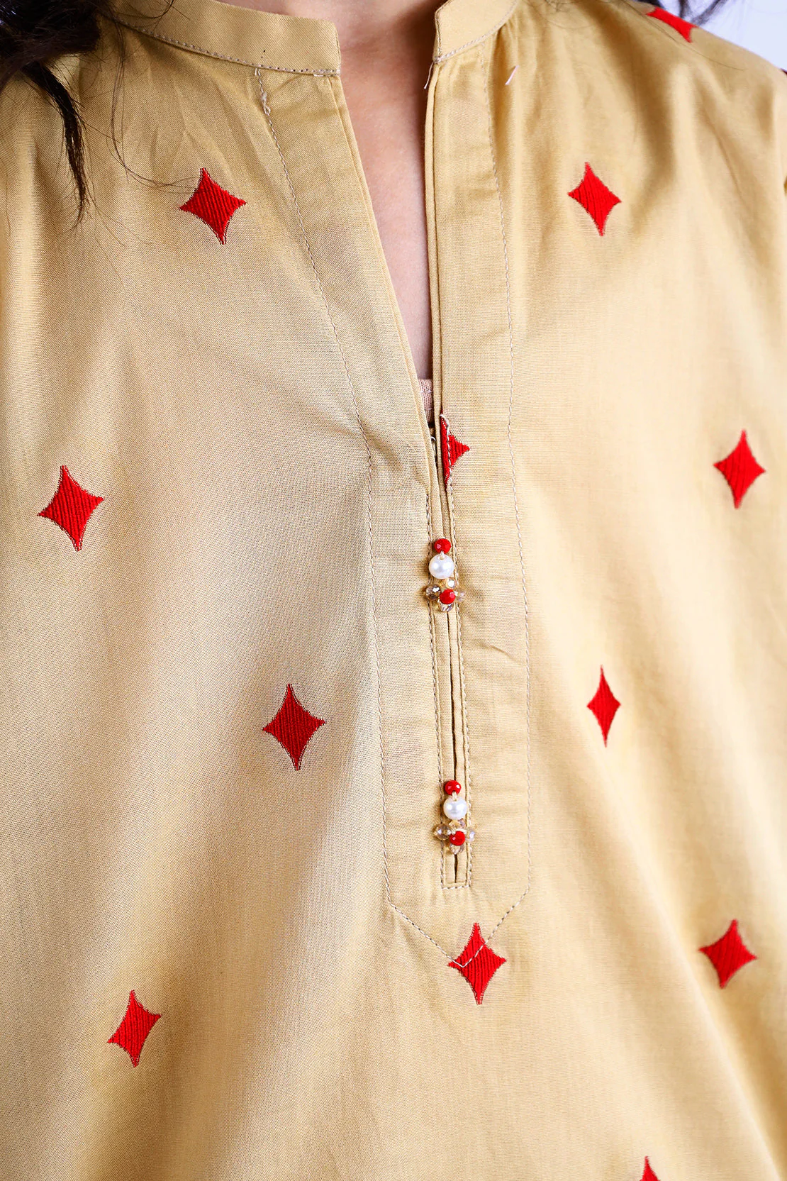 Stitched Cotton Jacquard Shirt/trouser For Kids - Image 5