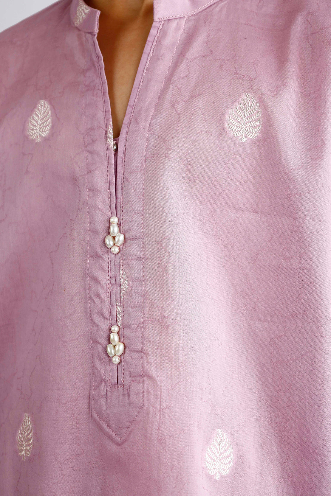 Stitched Cotton Jacquard Shirt/trouser For Kids - Image 4