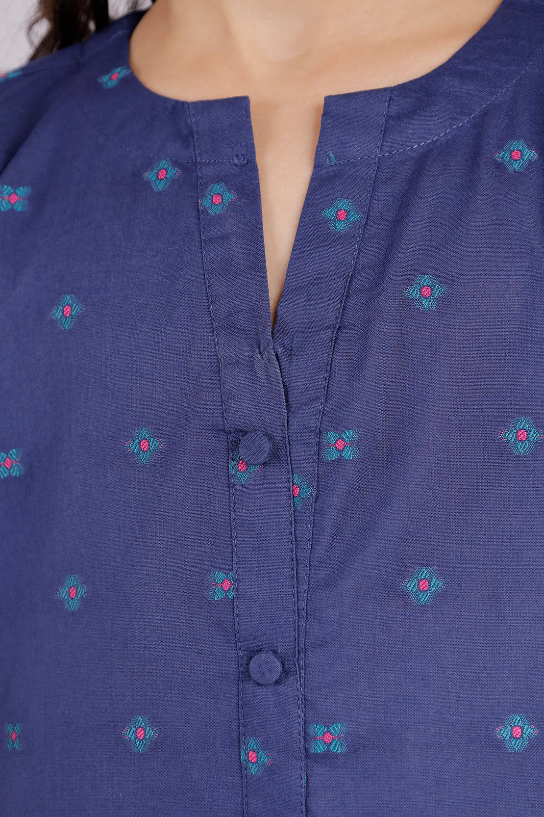Stitched Cotton Jacquard Shirt/trouser For Kids - Image 4