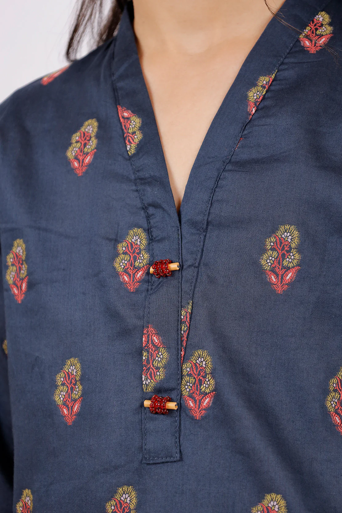 Stitched Cotton Jacquard Shirt/trouser For Kids - Image 4